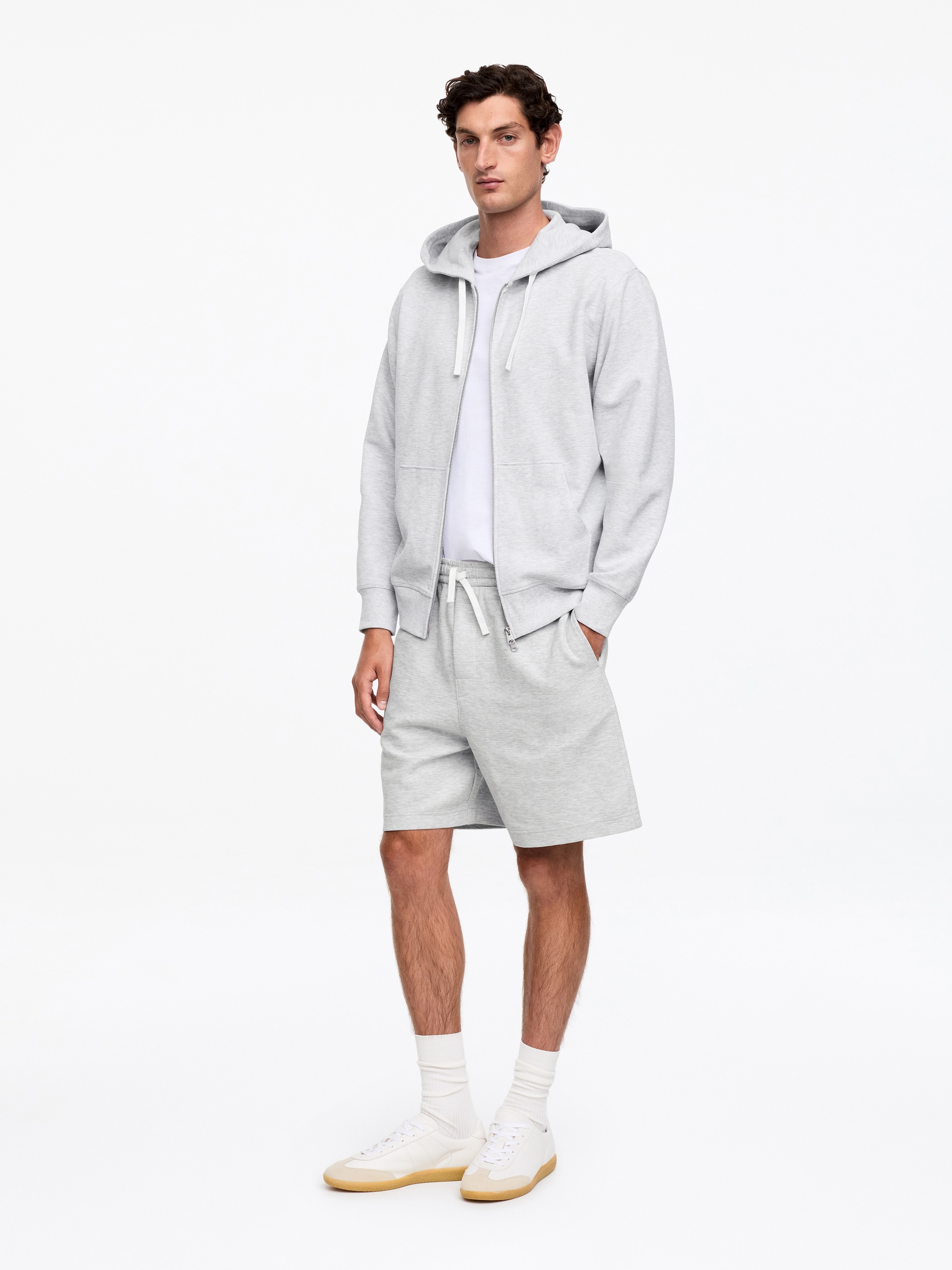 Short en jersey - Gris clair chiné - Relaxed fit - Homme - StillMedia/Lookbook - 2