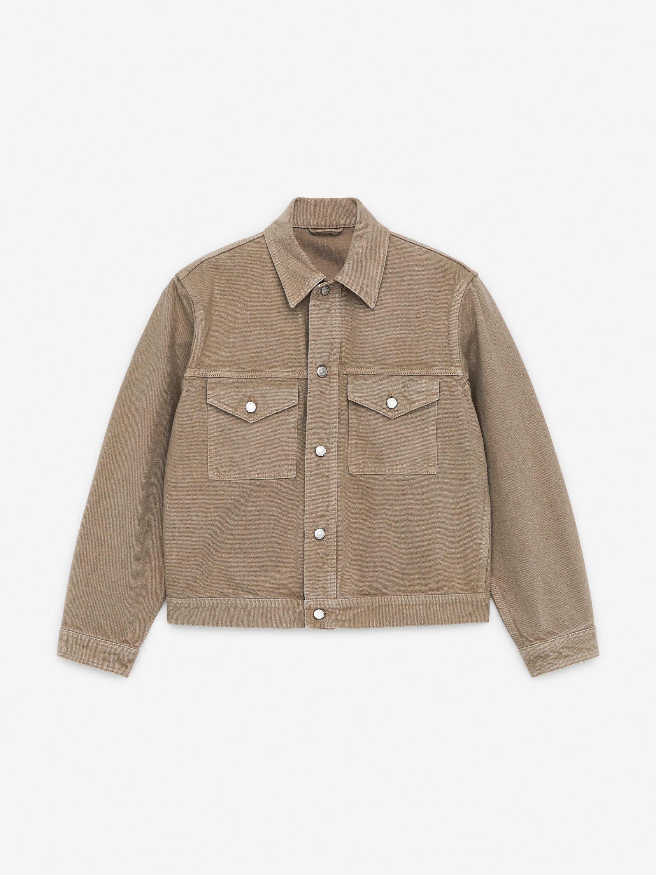 Garment-Dyed Denim Jacket - Clay