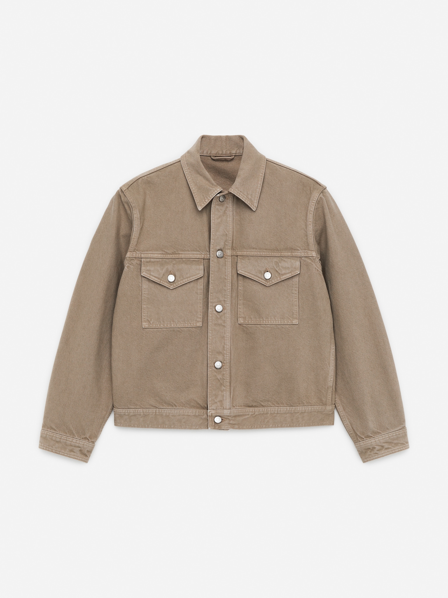 Garment-dyed denim jack - Clay