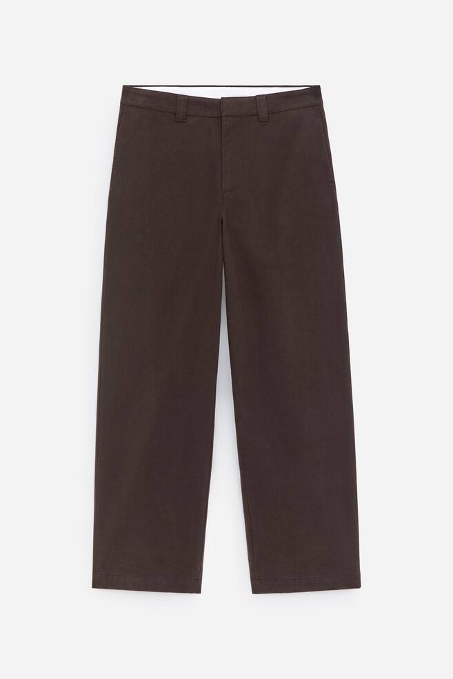 Loose Cotton Chinos - Dark Brown/Dark Blue/Beige - 1