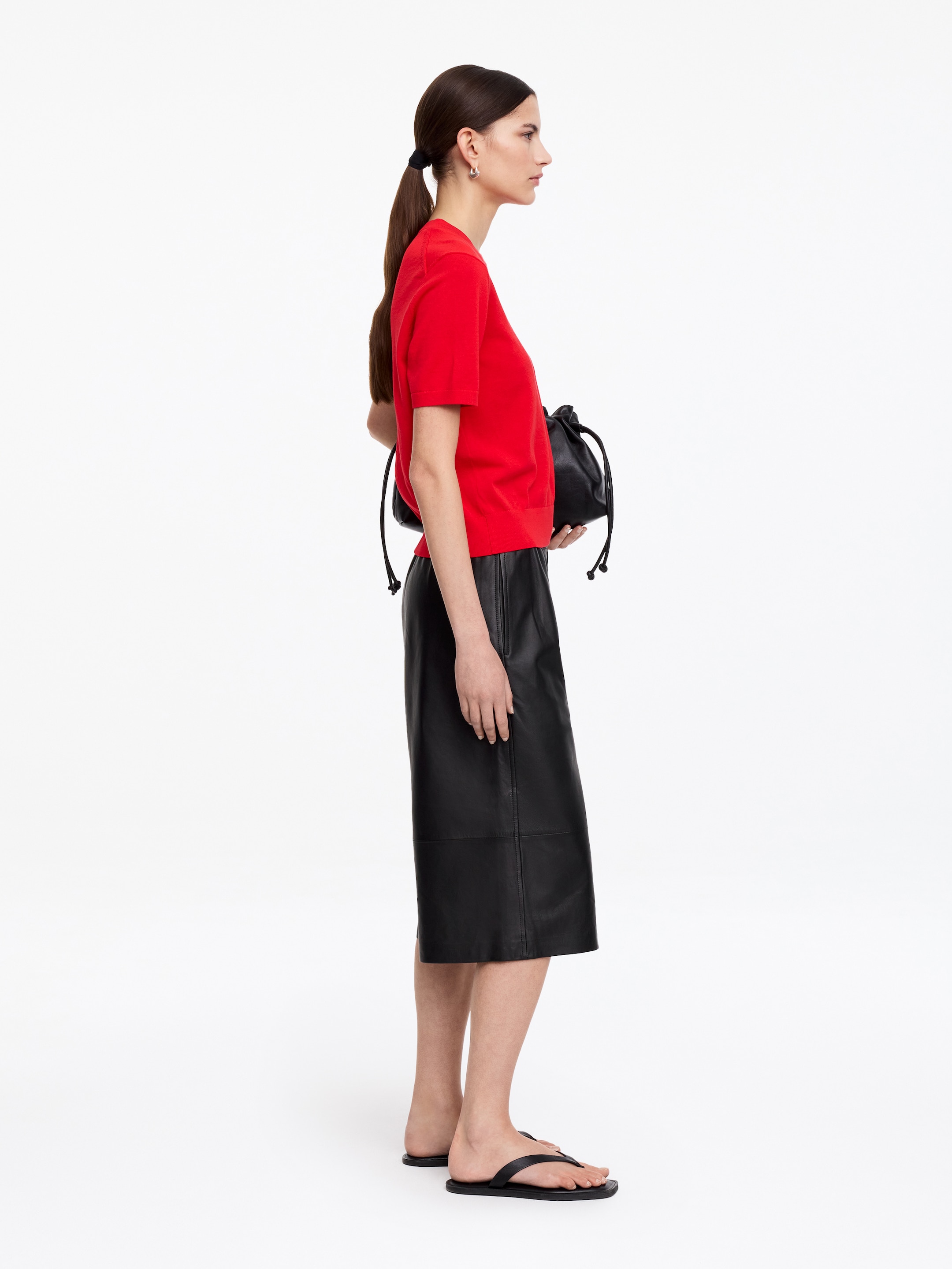 Leather Shorts - Black - Regular fit - Women - StillMedia/Lookbook - 4
