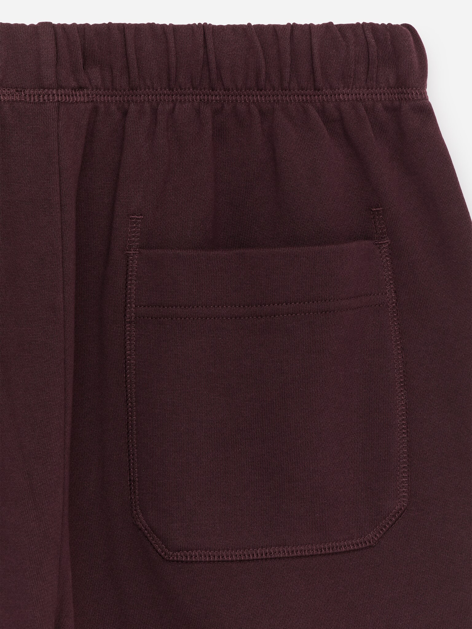 French Terry Sweatpants - Dark Red/Black/Dark Mole - 2