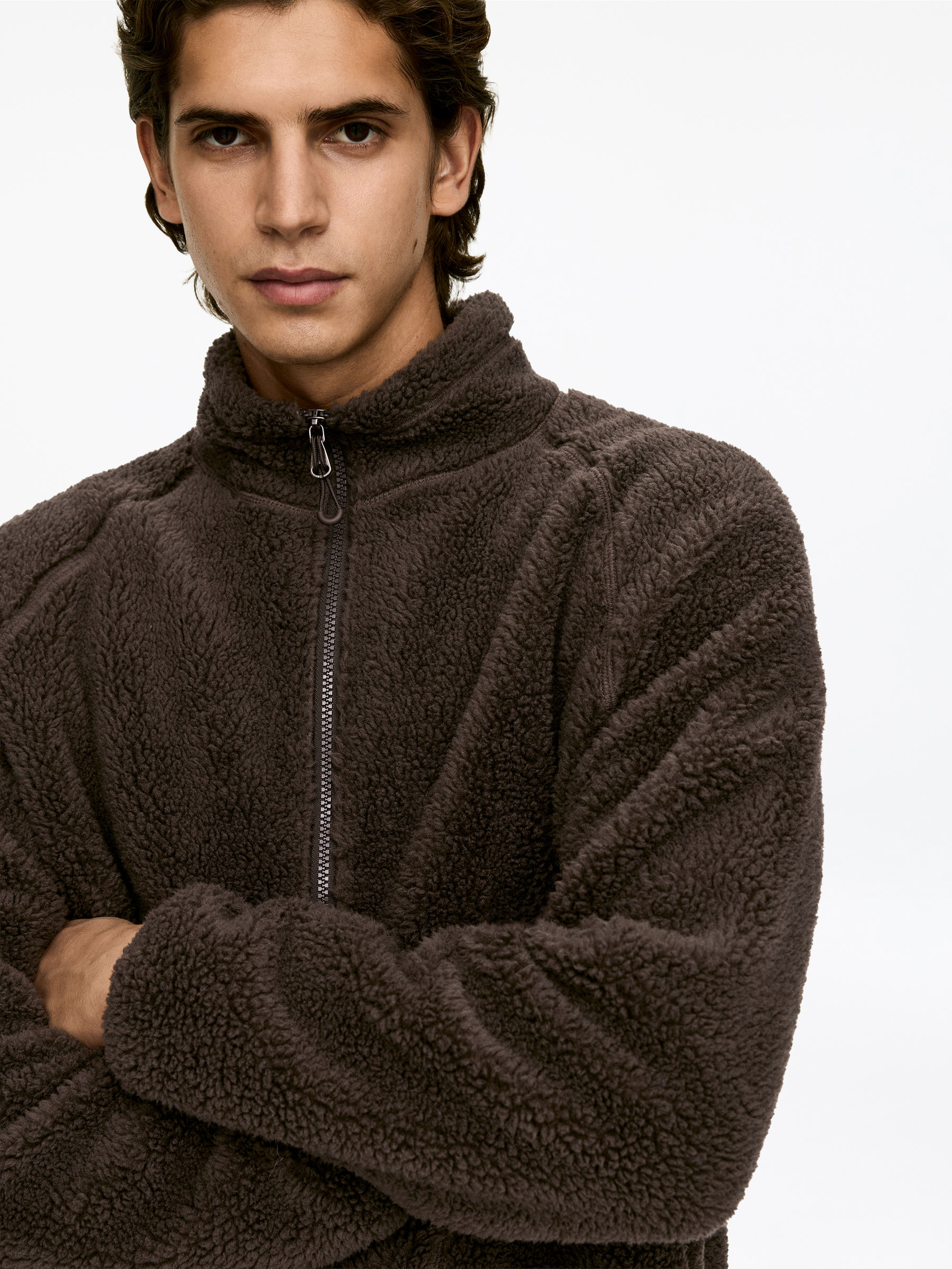 Pile Jacket - Dark Mole - Loose fit - Men - StillMedia/Lookbook - 5