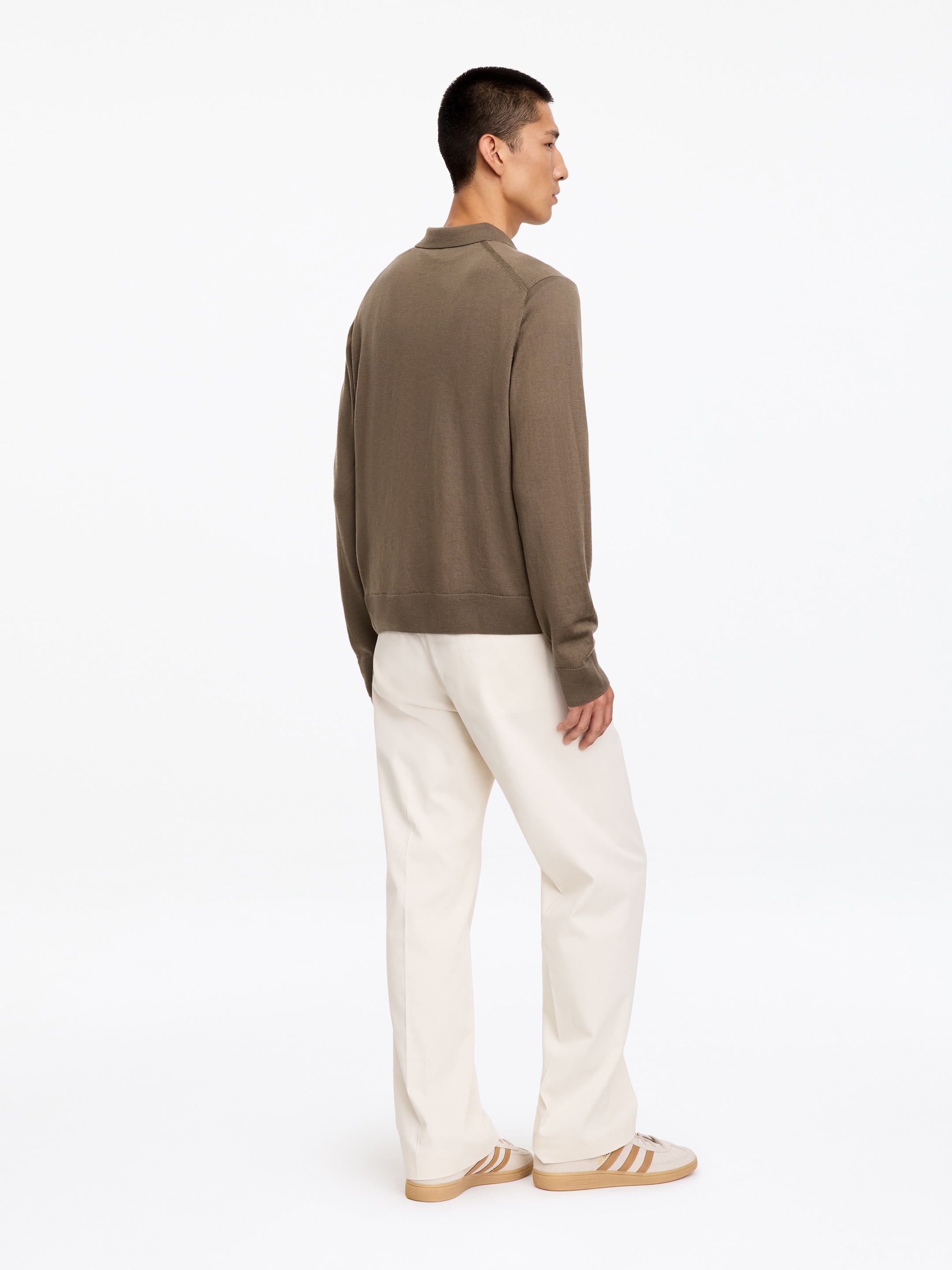 Merino Polo Jumper - Mole - Regular fit - men - StillMedia/Lookbook - 2