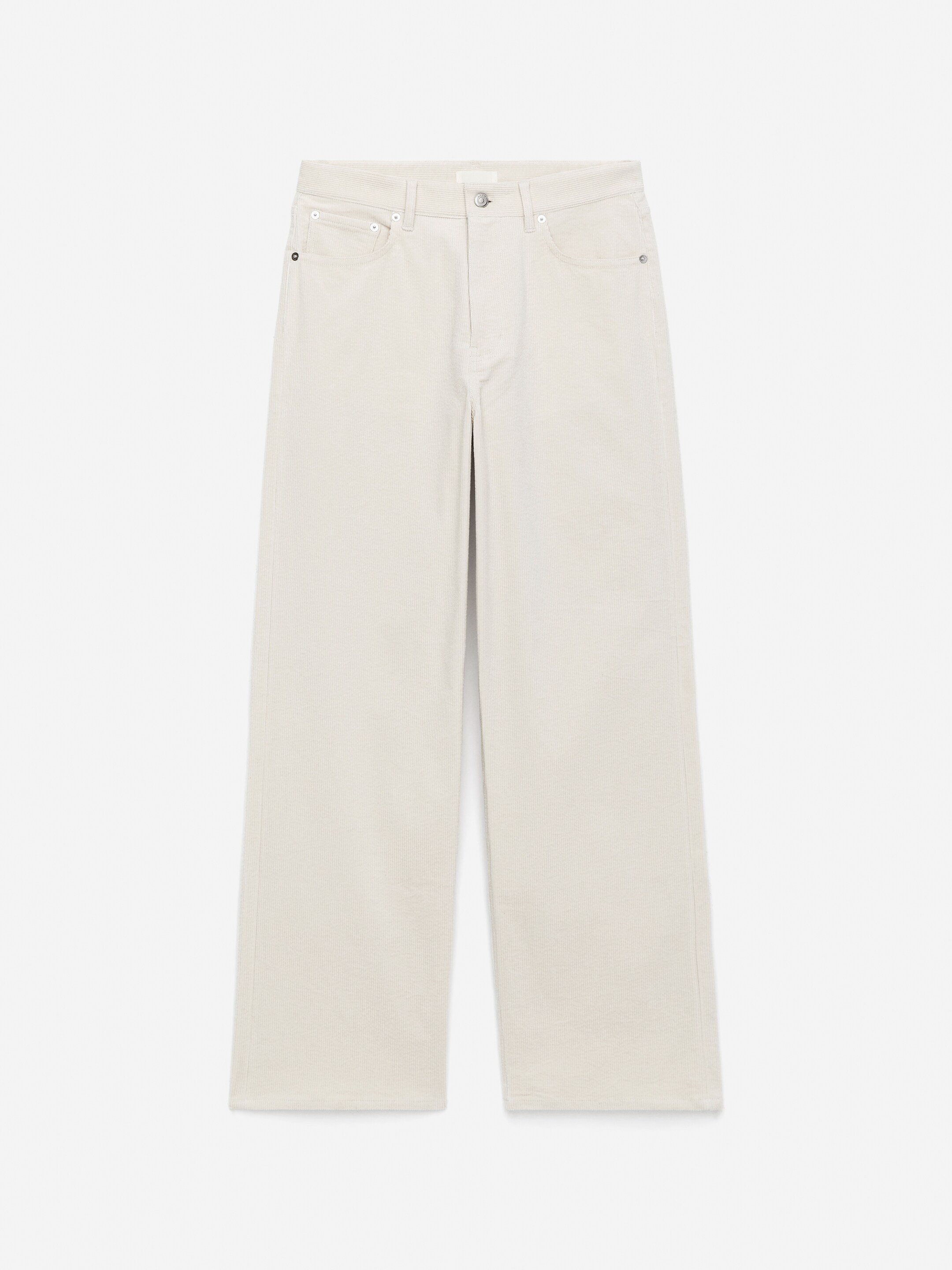 Vis større bilde: CORAL kordfløyelsjeans med vide ben - Offwhite - DAME | H&M NO 5
