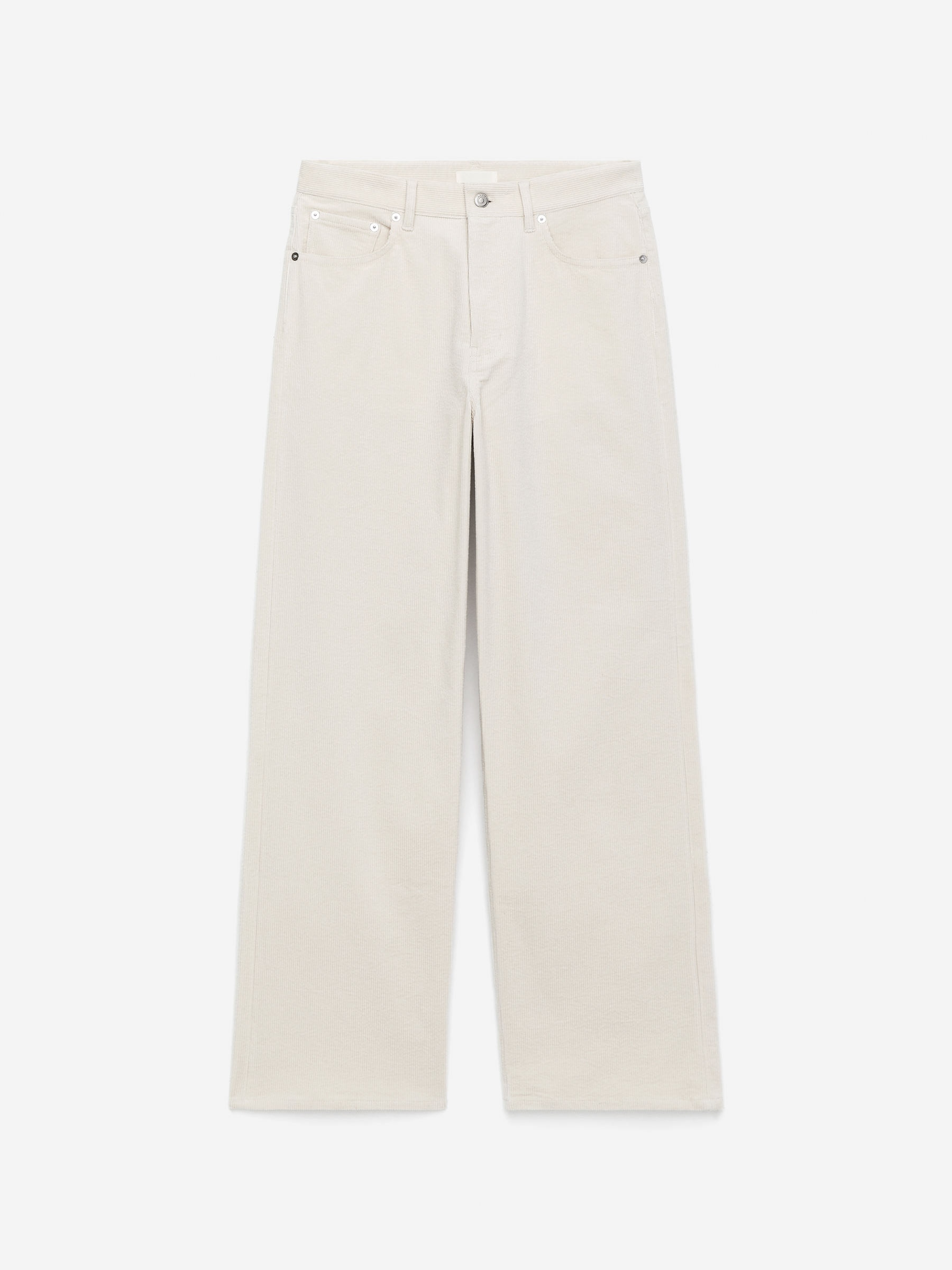 CORAL Corduroy Wide Jeans-White-16198
