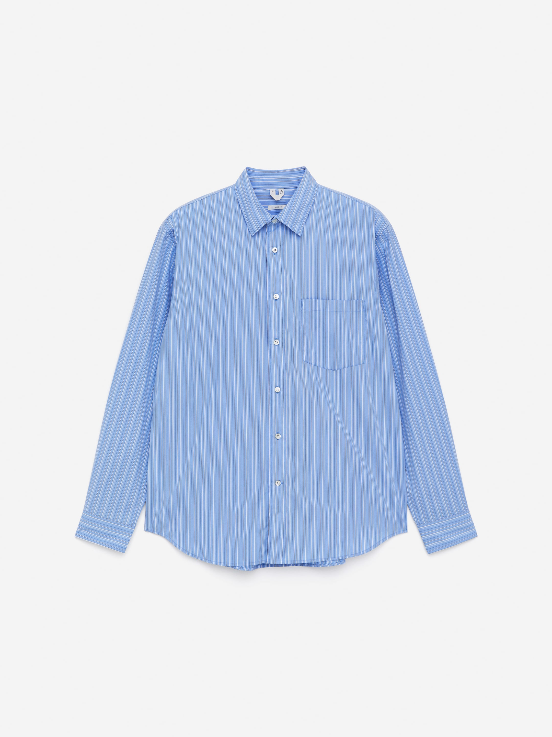 Camisa de popelina holgada-#638BC2-16676