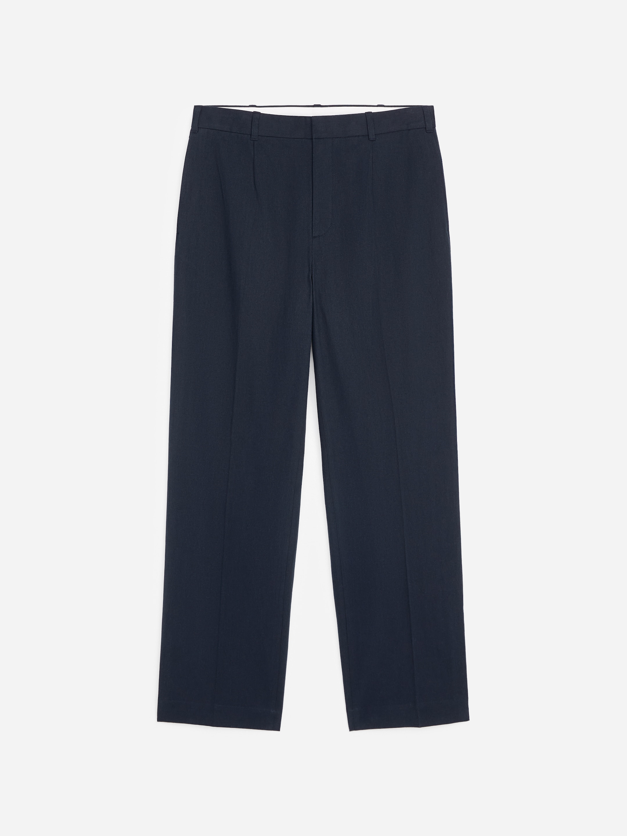 Linen Blend Trousers-#272930-19559