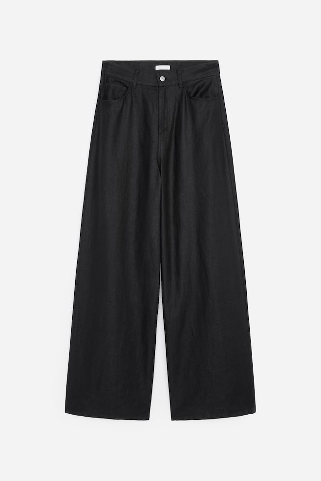 5-Pocket-Leinenhose - Schwarz - 1