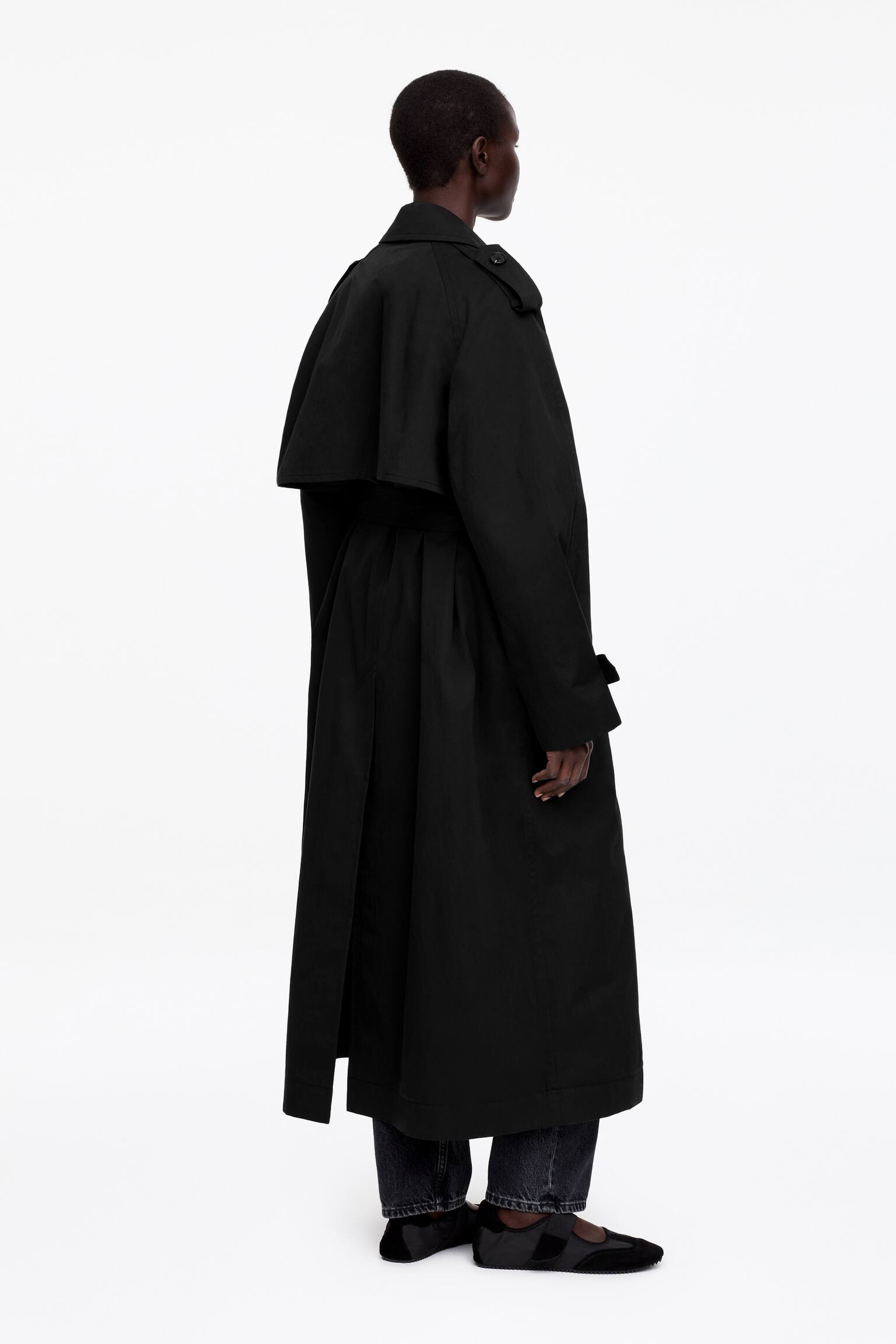 Oversize-Trenchcoat - Schwarz - 10