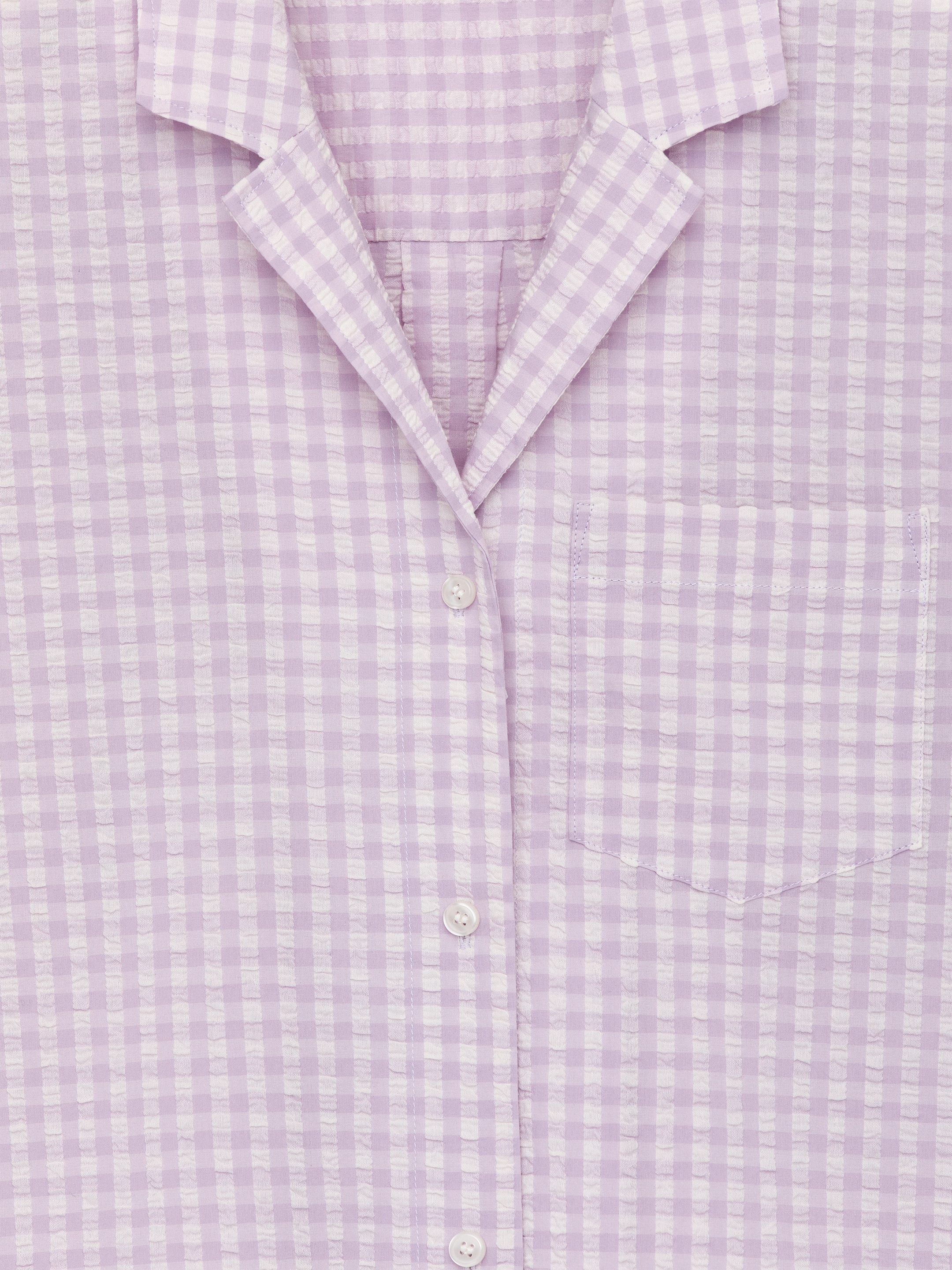Chemise en coton - Blanc/Mauve - Loose fit - Femme - StillMedia/DescriptiveDetail - 1