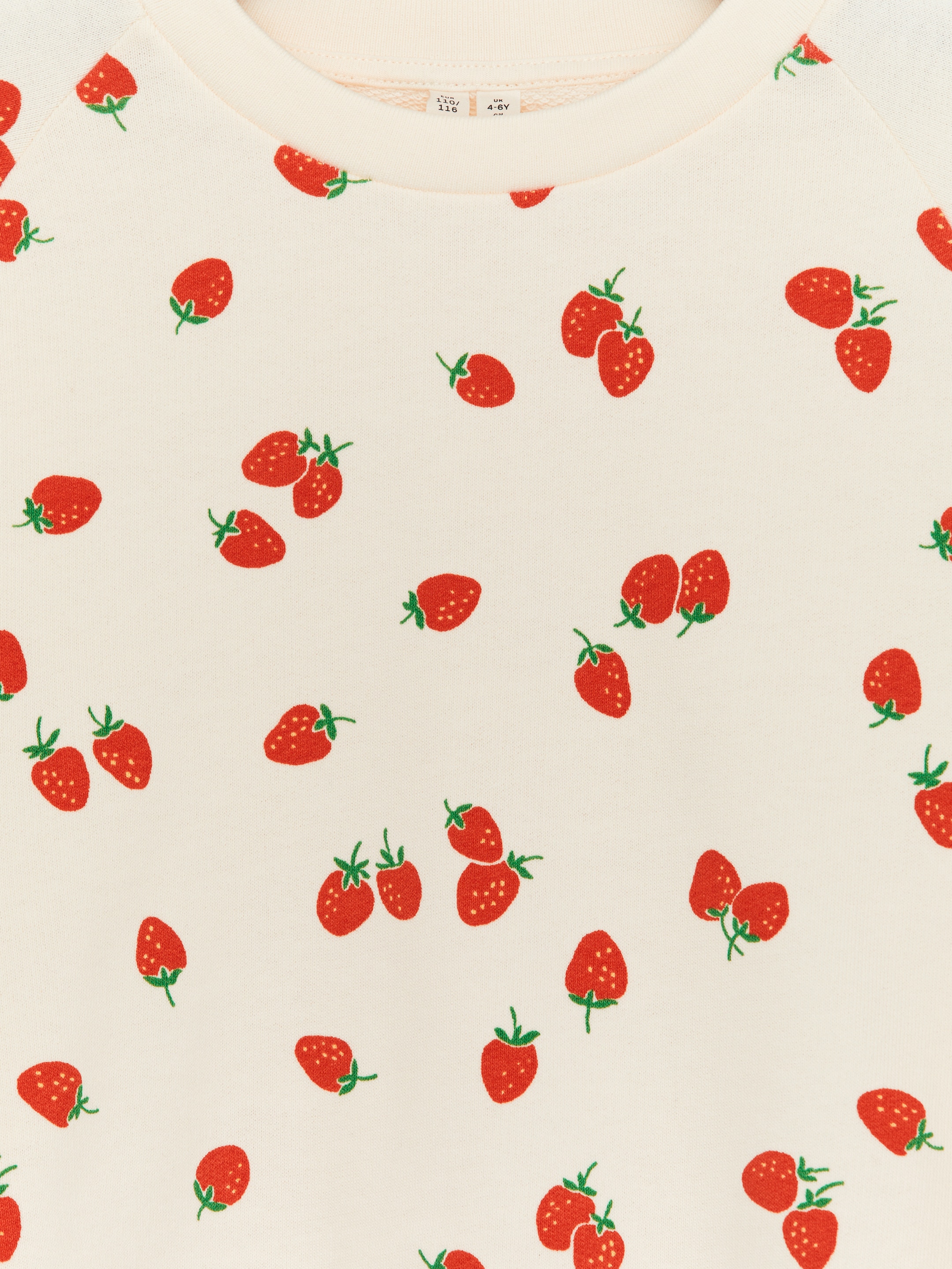 Relaxed Sweatshirt - Off White/Strawberries - Regular fit - Children - StillMedia/DescriptiveDetail - 1