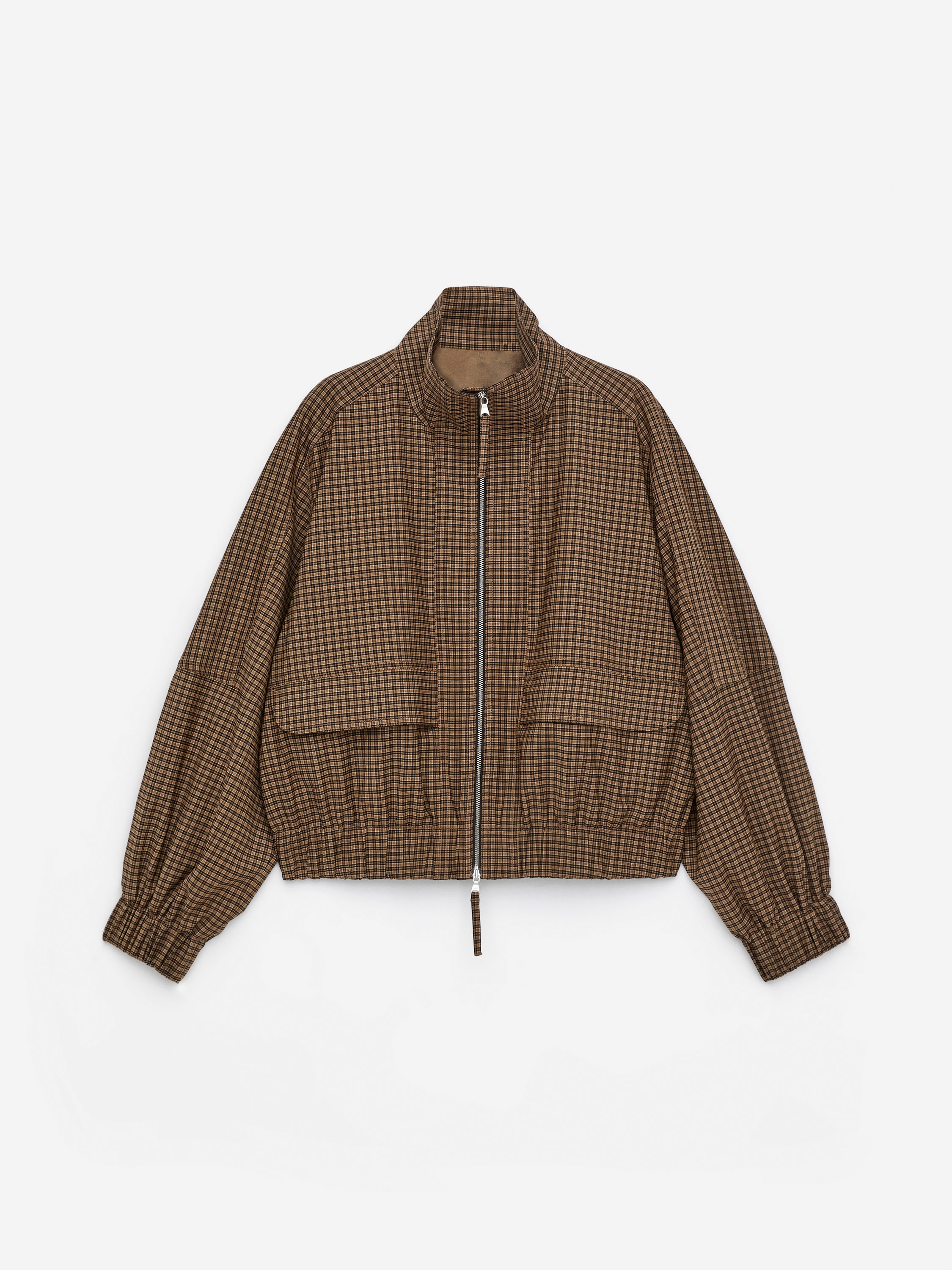 Checked Zip Jacket-#966831-16349