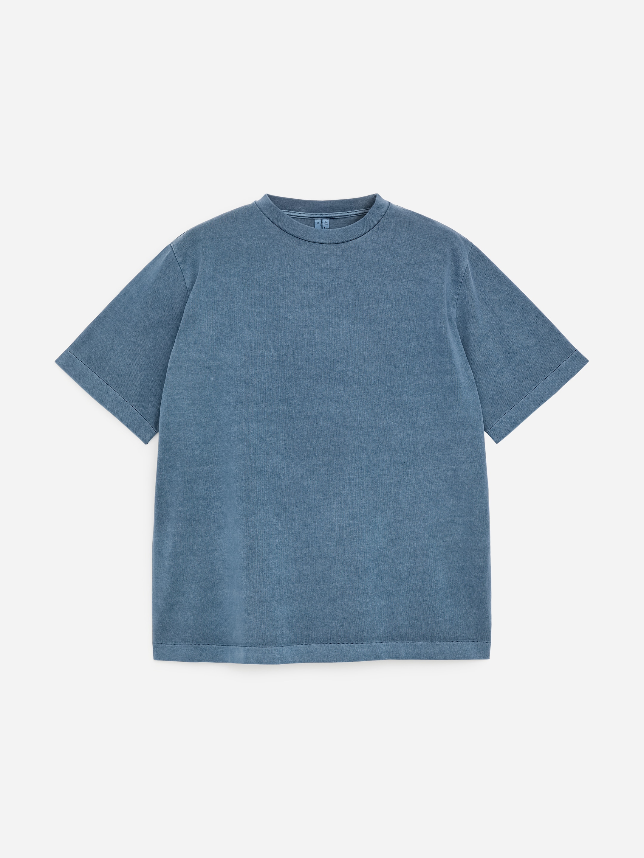 Garment-Dyed Interlock T-Shirt-Blue-18503