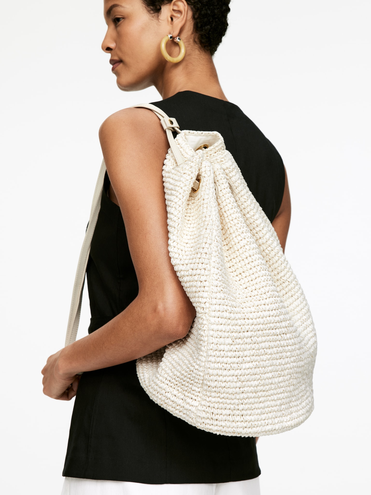 Bolsa de paja - Blanco