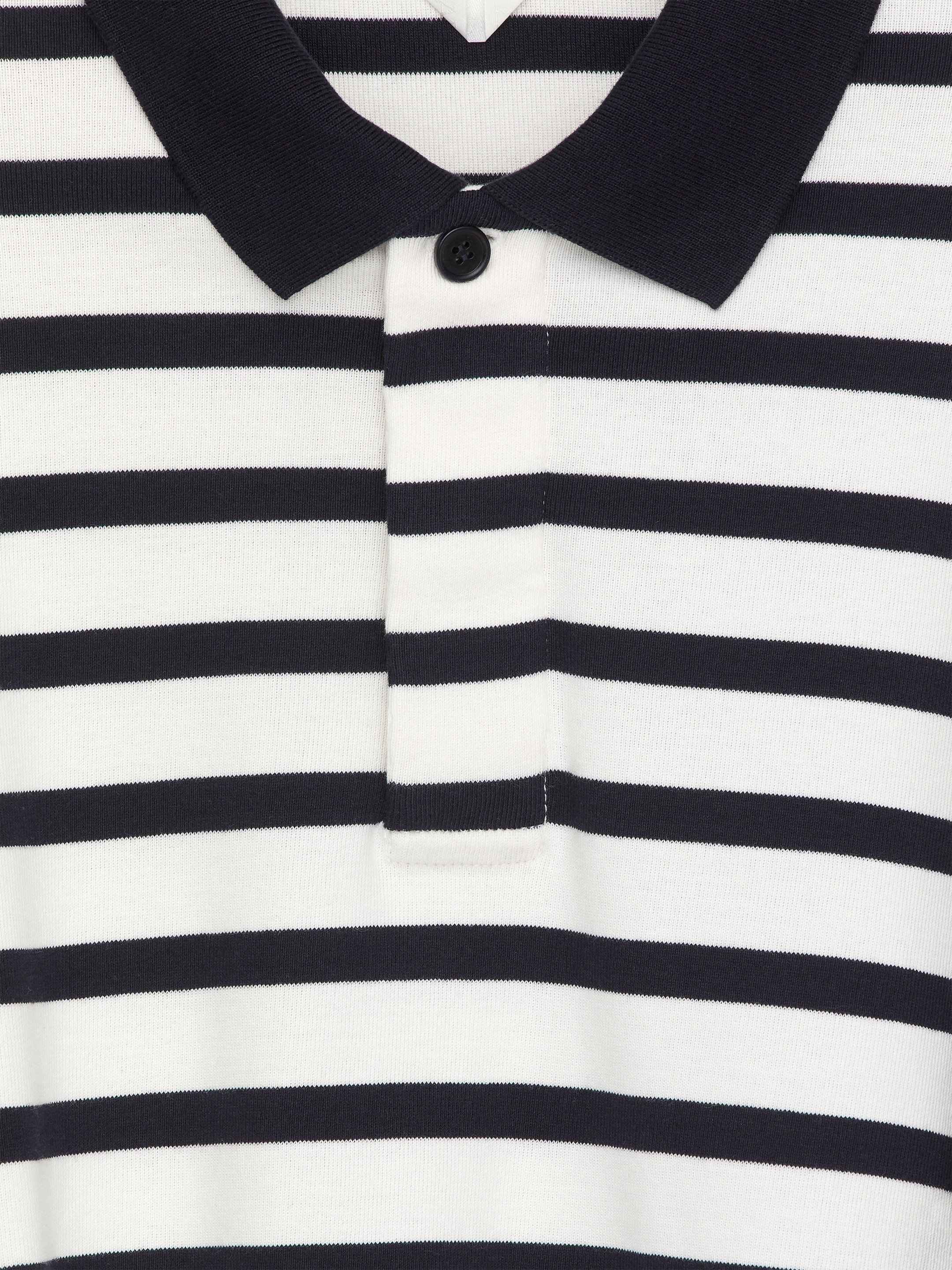 Polo à manches longues - Blanc/Bleu foncé - Regular fit - Homme - StillMedia/DescriptiveDetail - 1