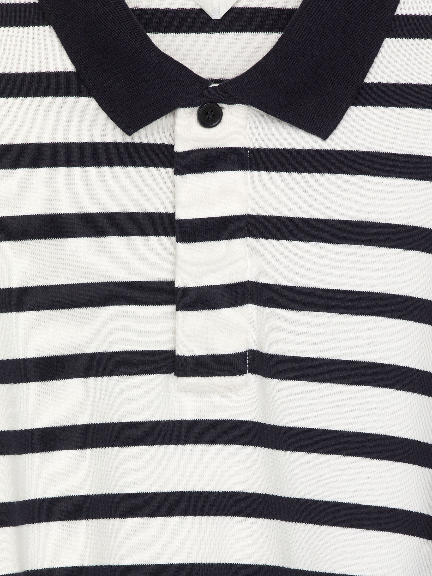 Long-Sleeve Polo Shirt - White/Dark Blue - Regular fit - Men - StillMedia/DescriptiveDetail - 1