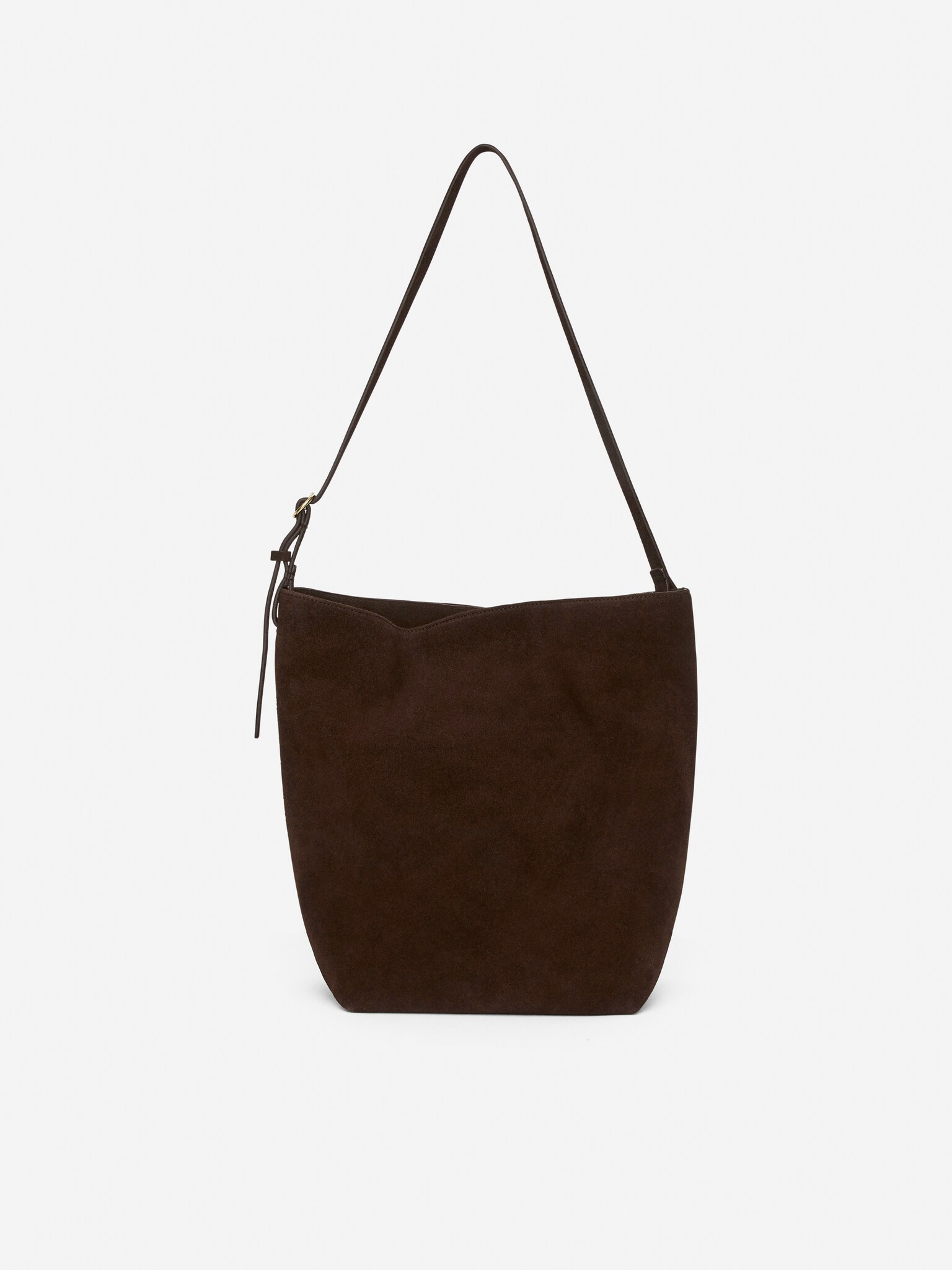 Veloursledertasche - Dunkelbraun