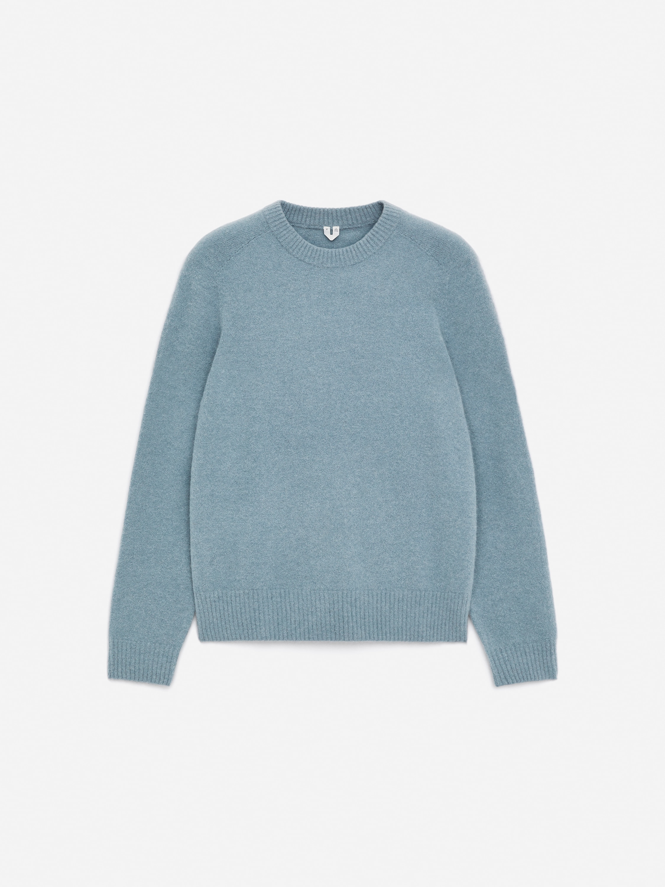 Alpaca-Merino Blend Jumper - Bleu poudré/Marron foncé