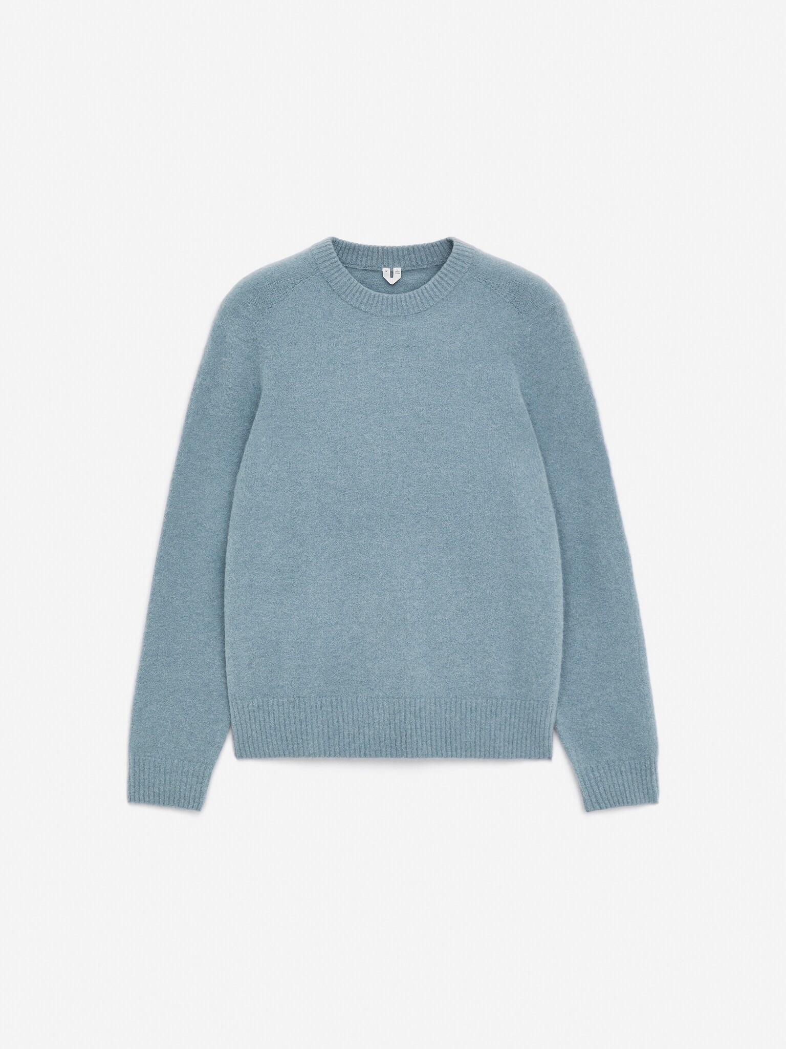 Alpaca-Merino Blend Jumper - Bleu poudré/Marron foncé - 2