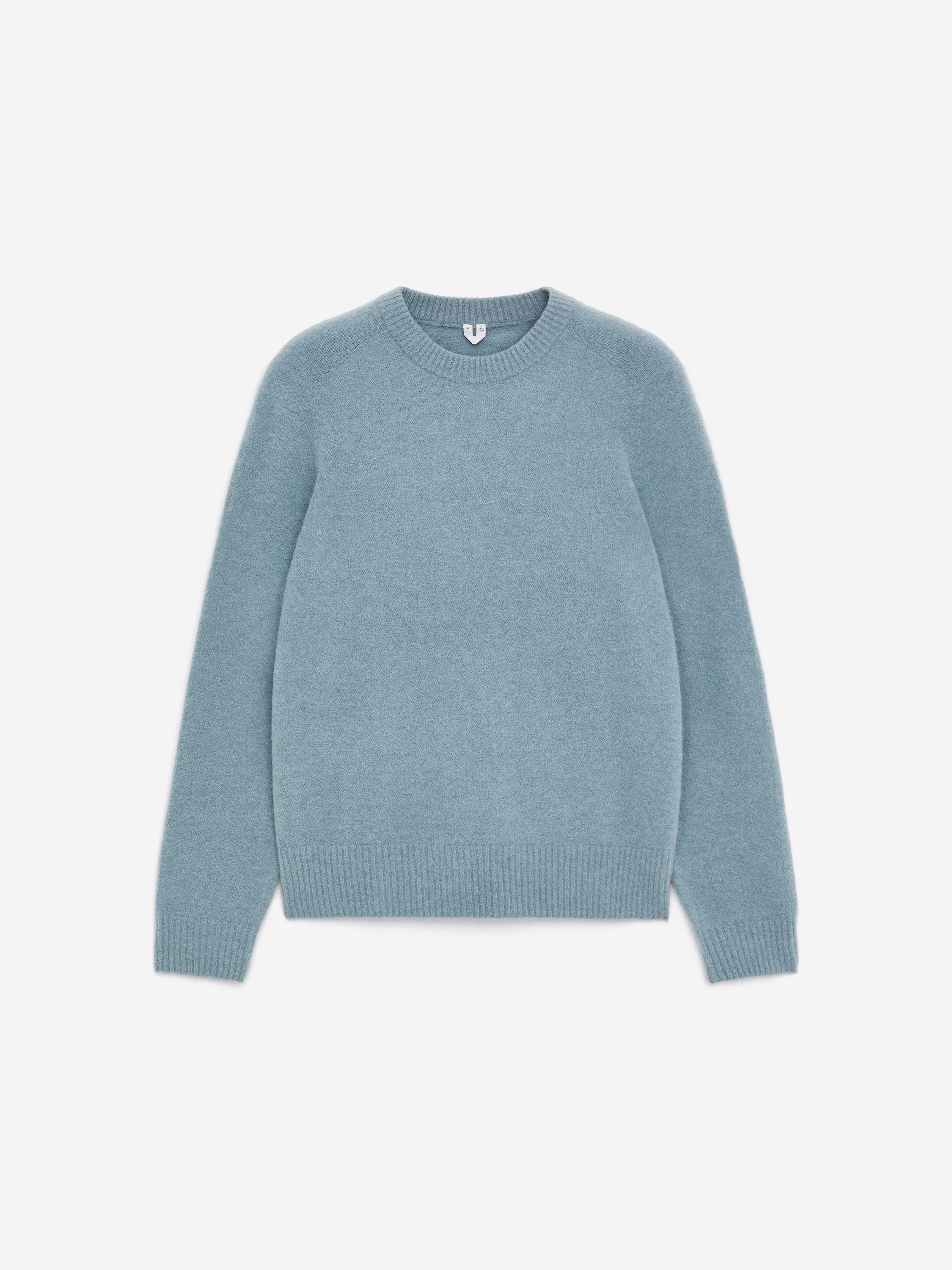 Alpaca-Merino Blend Jumper - Dusty Blue - Regular fit - Men - StillMedia/DescriptiveStillLife - 1