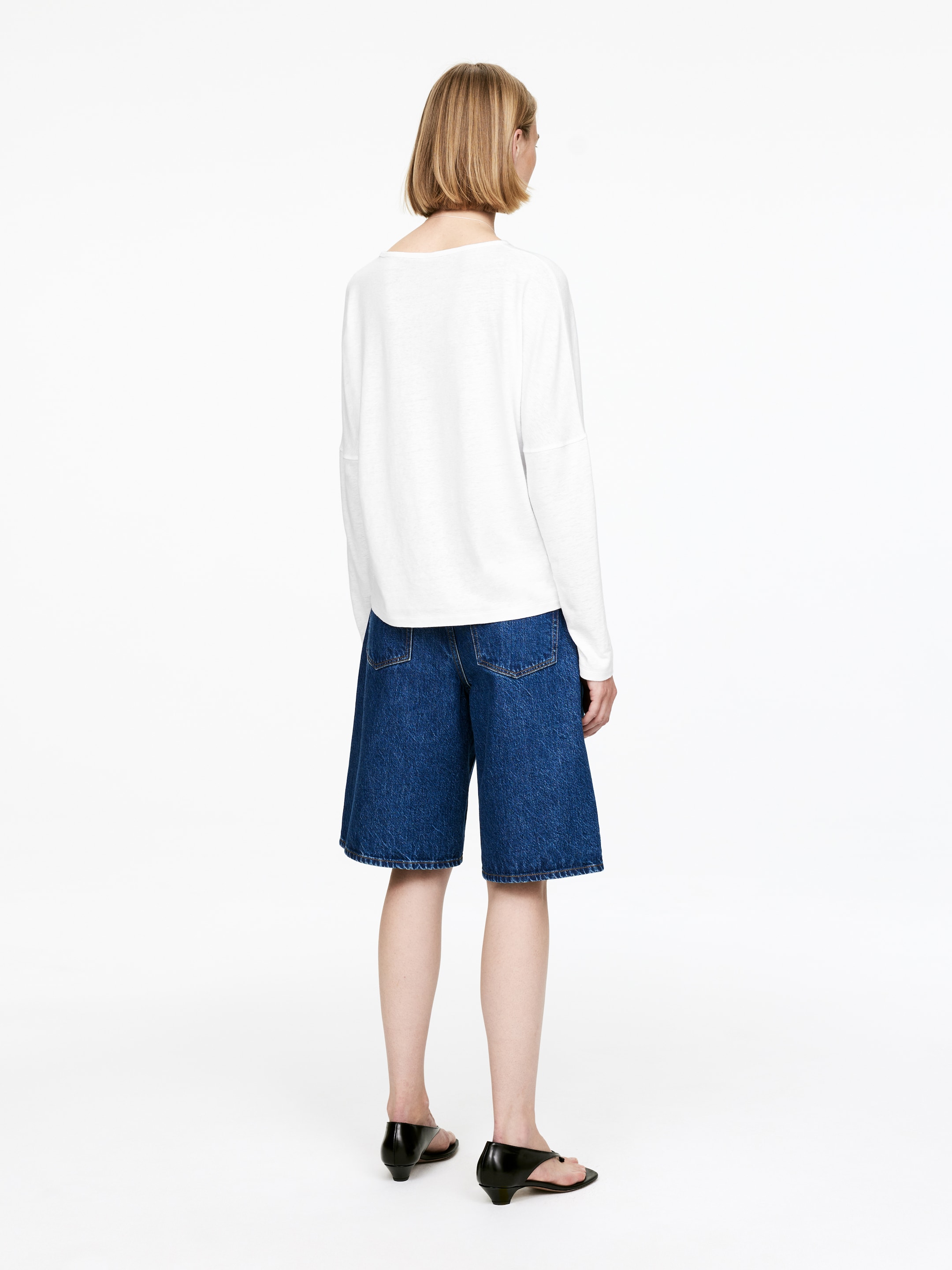 Größeres Bild anzeigen: Weites Oberteil aus Leinen und Viskose - Weiß - Ladies | H&M AT 3