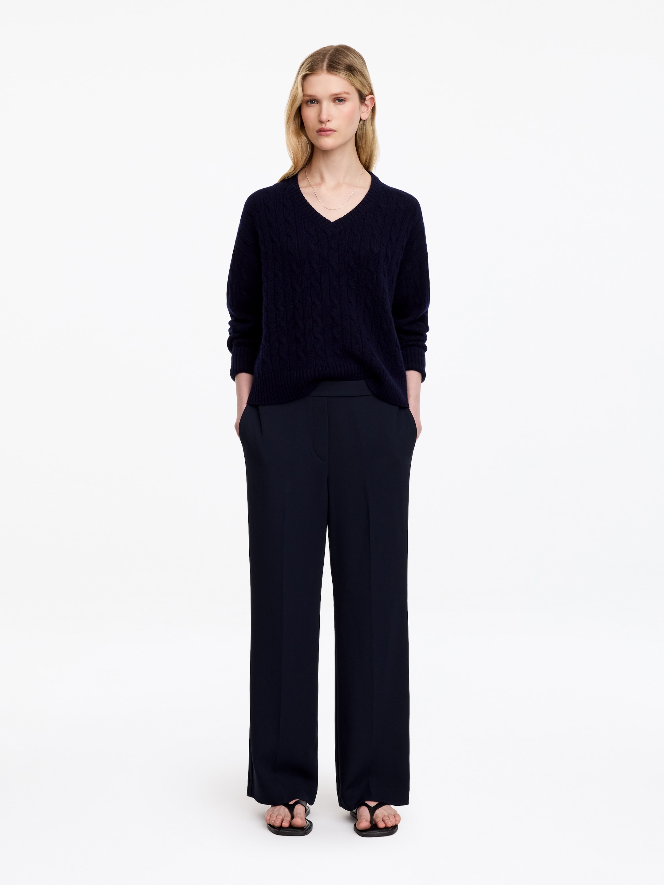 Pantaloni cropped-Blue-20318