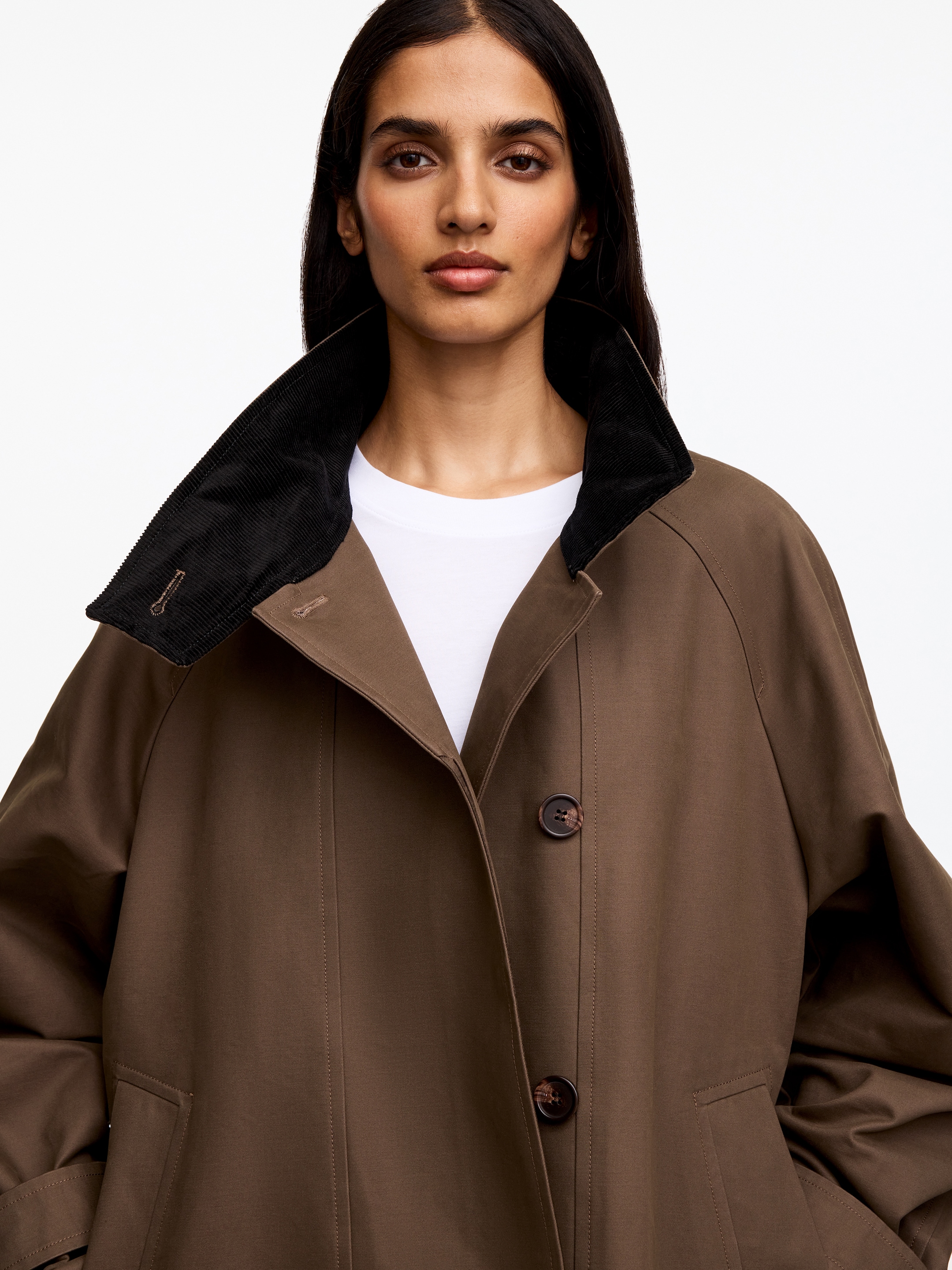 Relaxed Cotton Jacket - Dark Mole - Relaxed fit - women - StillMedia/Lookbook - 3
