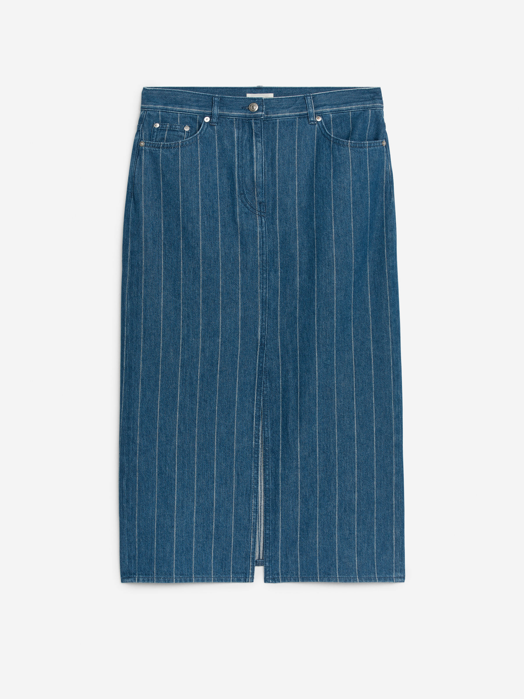 Denim Skirt-Blue-7153