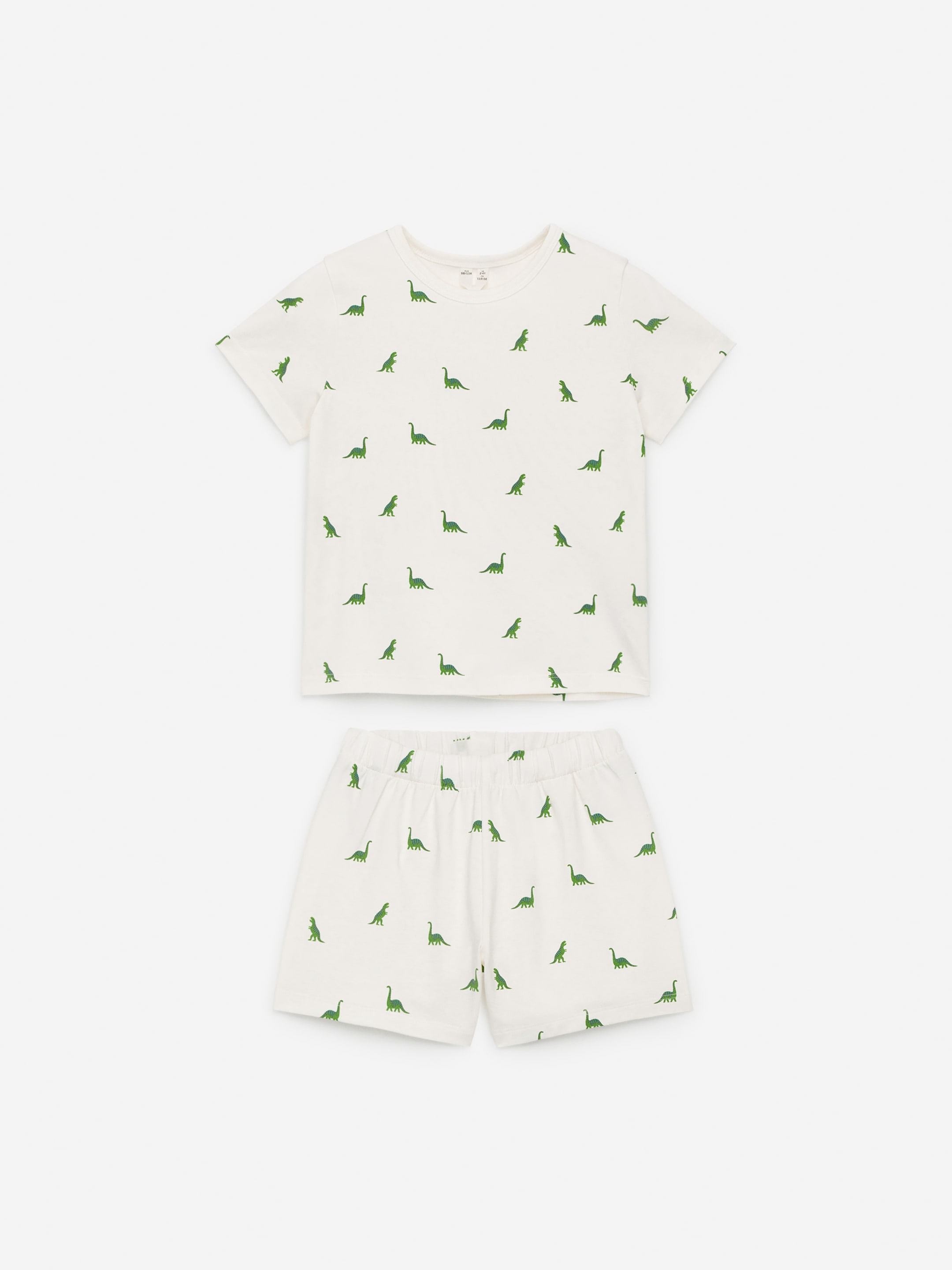 Visualizza immagine più grande: Pigiama corto in jersey - Bianco/Dinosauri - BAMBINO | H&M IT 1