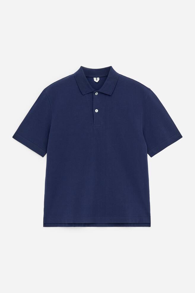 Piqué Polo Shirt - Dark Blue/Raspberry Red/Off White/Dark Blue/Striped/Green - 1