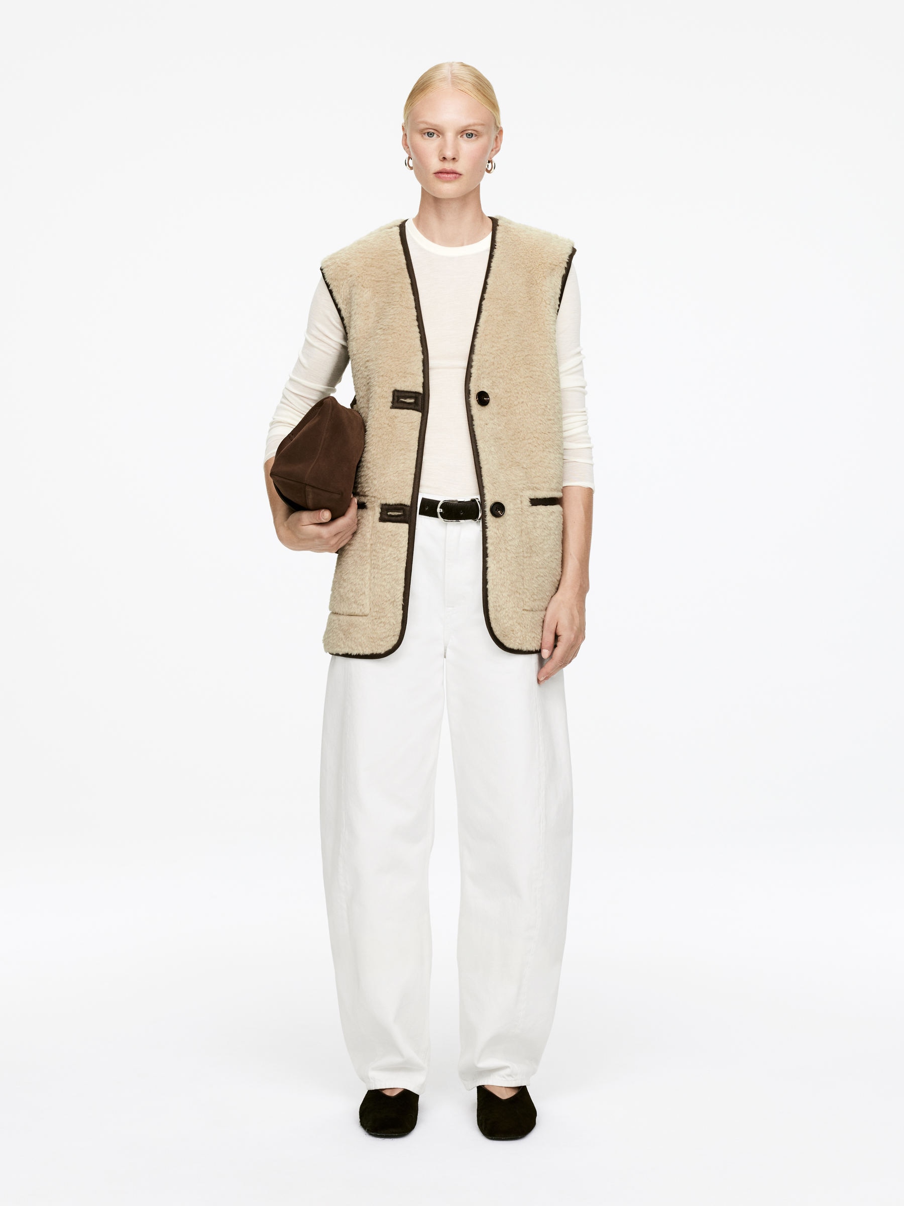 Chaleco de felpa-#C9C4BA-15928