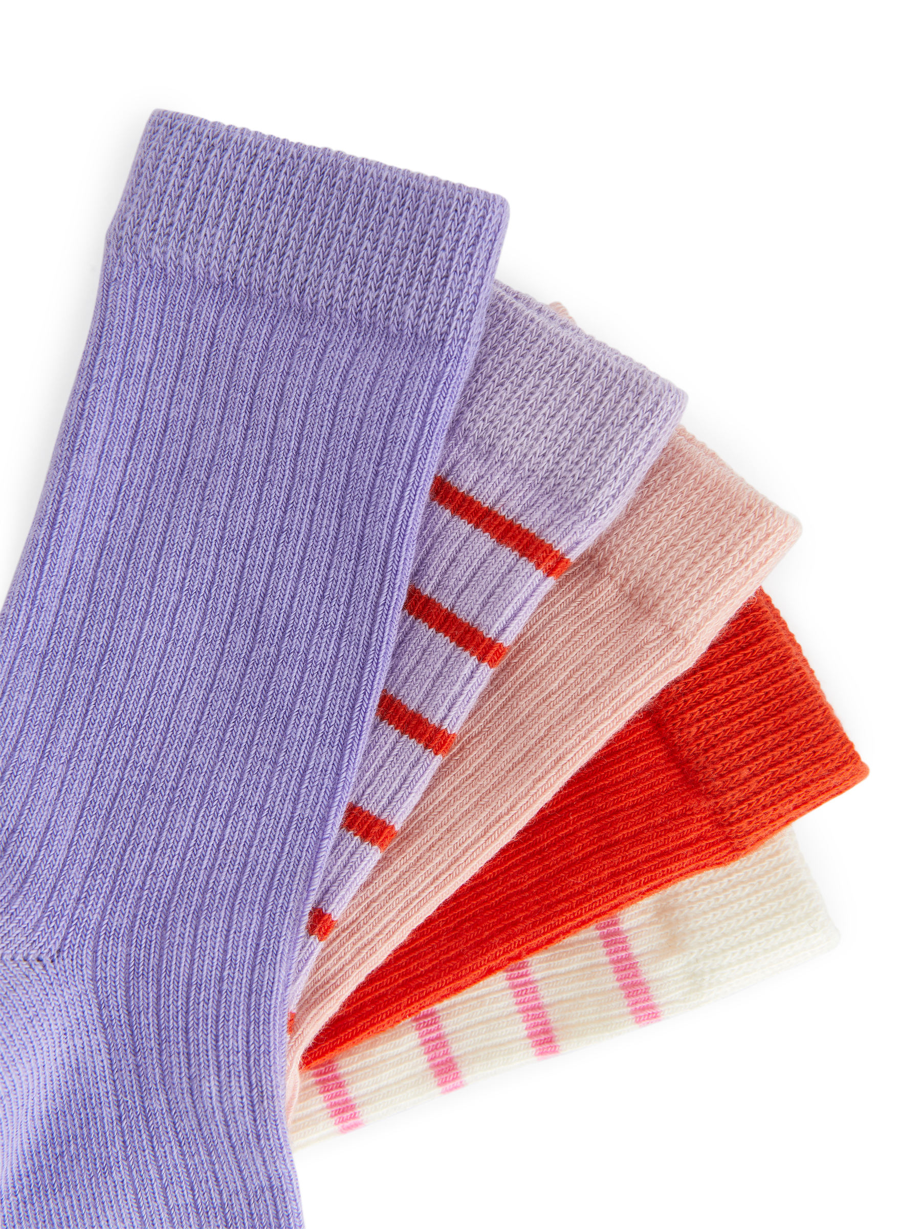 5 Paar Rippstricksocken für Babys - Flieder/Rot/Weiß - Kinder - StillMedia/DescriptiveDetail - 2