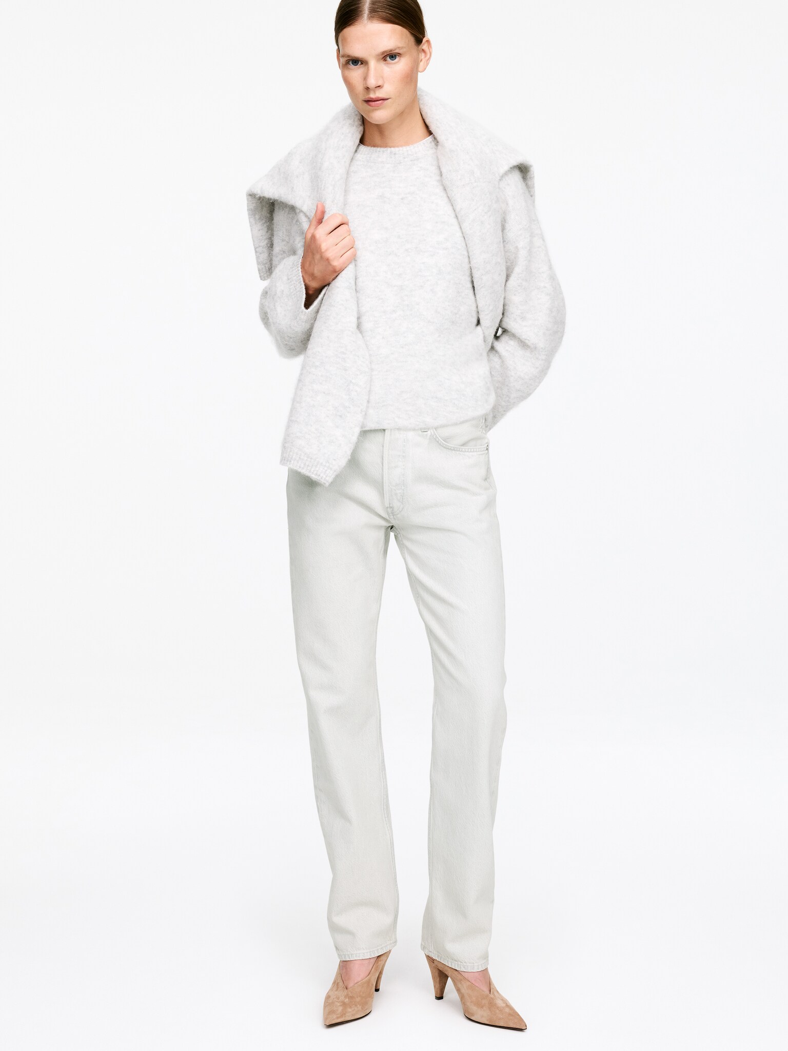 SNOW Straight Jeans - Cremeweiß/Weiß/Schwarz/Taubenblau - 5