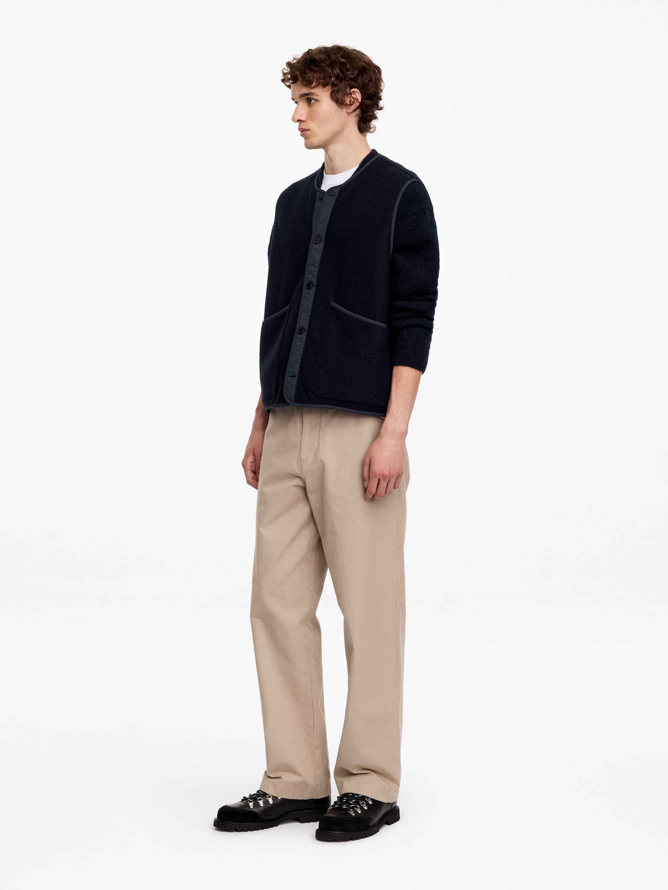 Gilet en laine 2-en 1 - Bleu foncé - Regular fit - men - StillMedia/Lookbook - 12