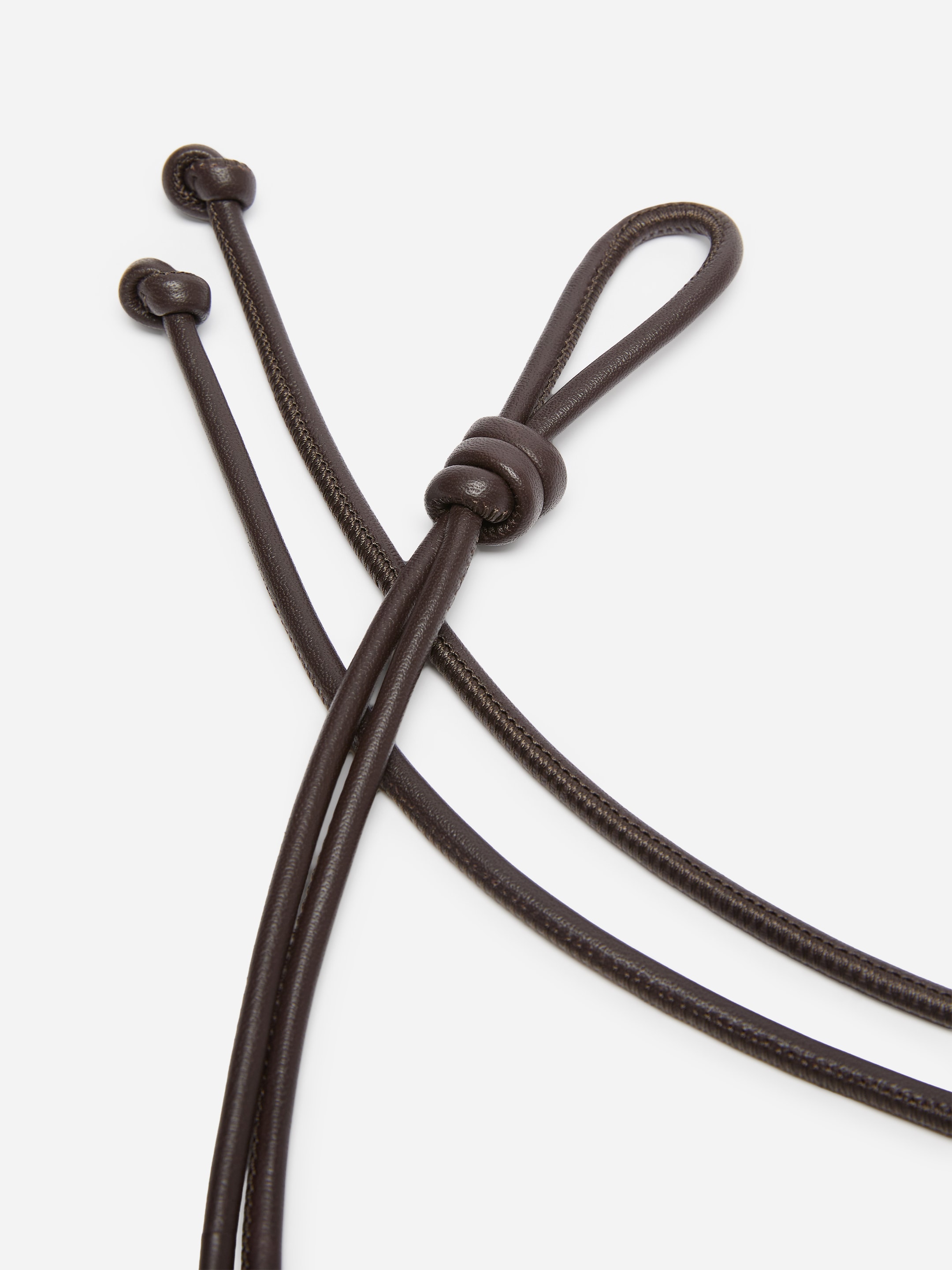 Ceinture nouée en cuir - Marron - women - StillMedia/DescriptiveDetail - 2