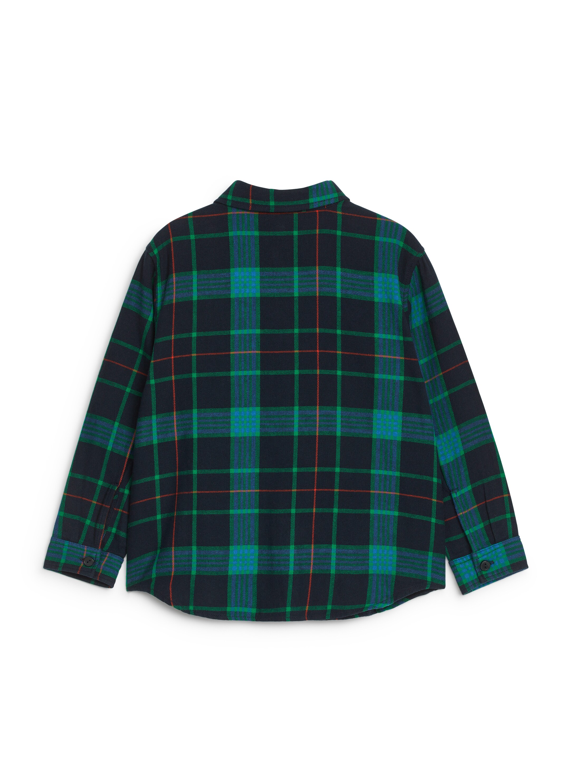 Checked Flannel Shirt - Green/Blue - Regular fit - Children - StillMedia/DescriptiveStillLife - 1