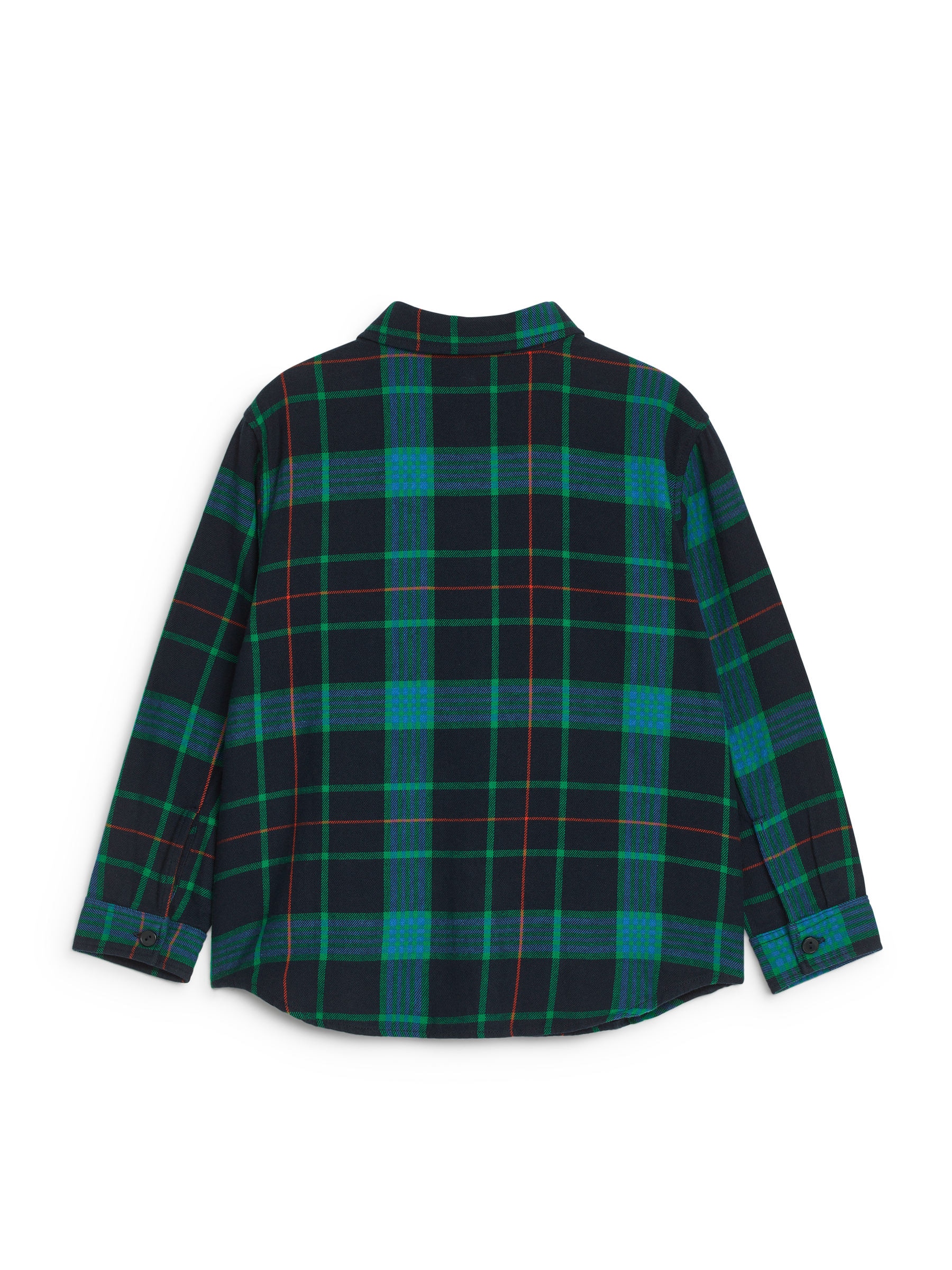 Checked Flannel Shirt - Green/Blue - Regular fit - Children - StillMedia/DescriptiveStillLife - 1