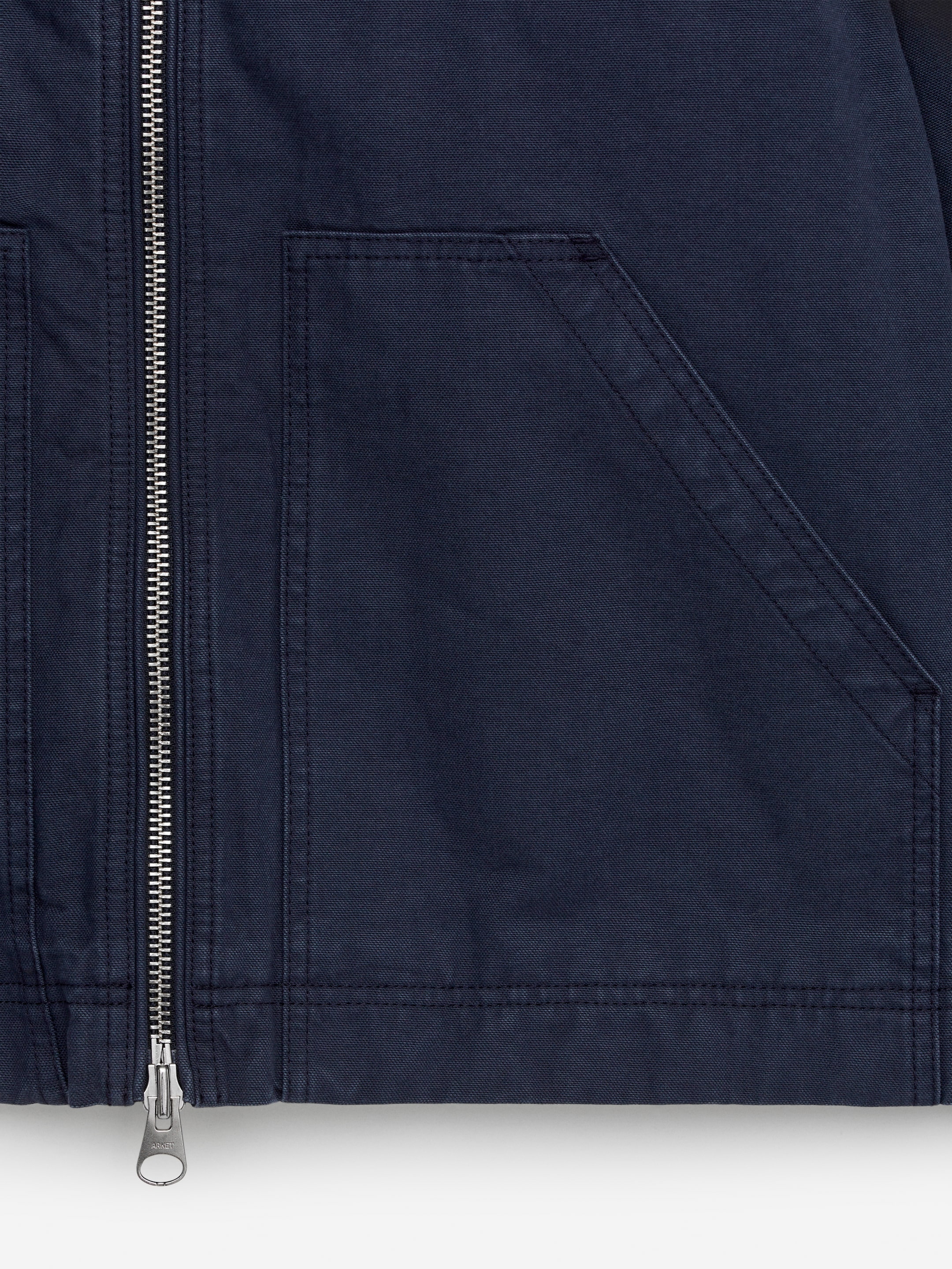 Cotton Canvas Jacket - Dark Blue - Regular fit - Men - StillMedia/DescriptiveDetail - 1