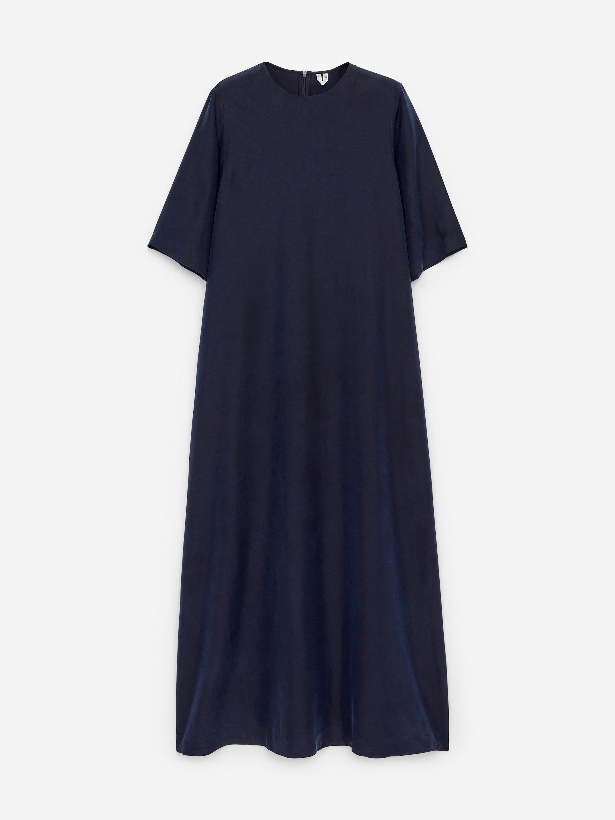 Silk T-Shirt Dress - Dark Blue - Loose fit - Women - StillMedia/DescriptiveStillLife - 2