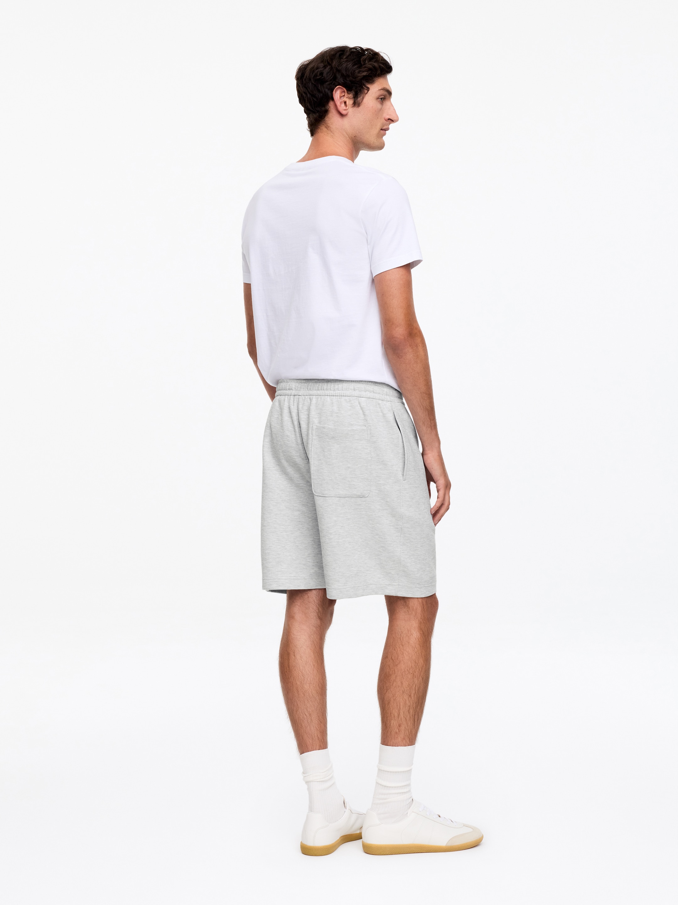 Short en jersey - Gris clair chiné - Relaxed fit - Homme - StillMedia/Lookbook - 3