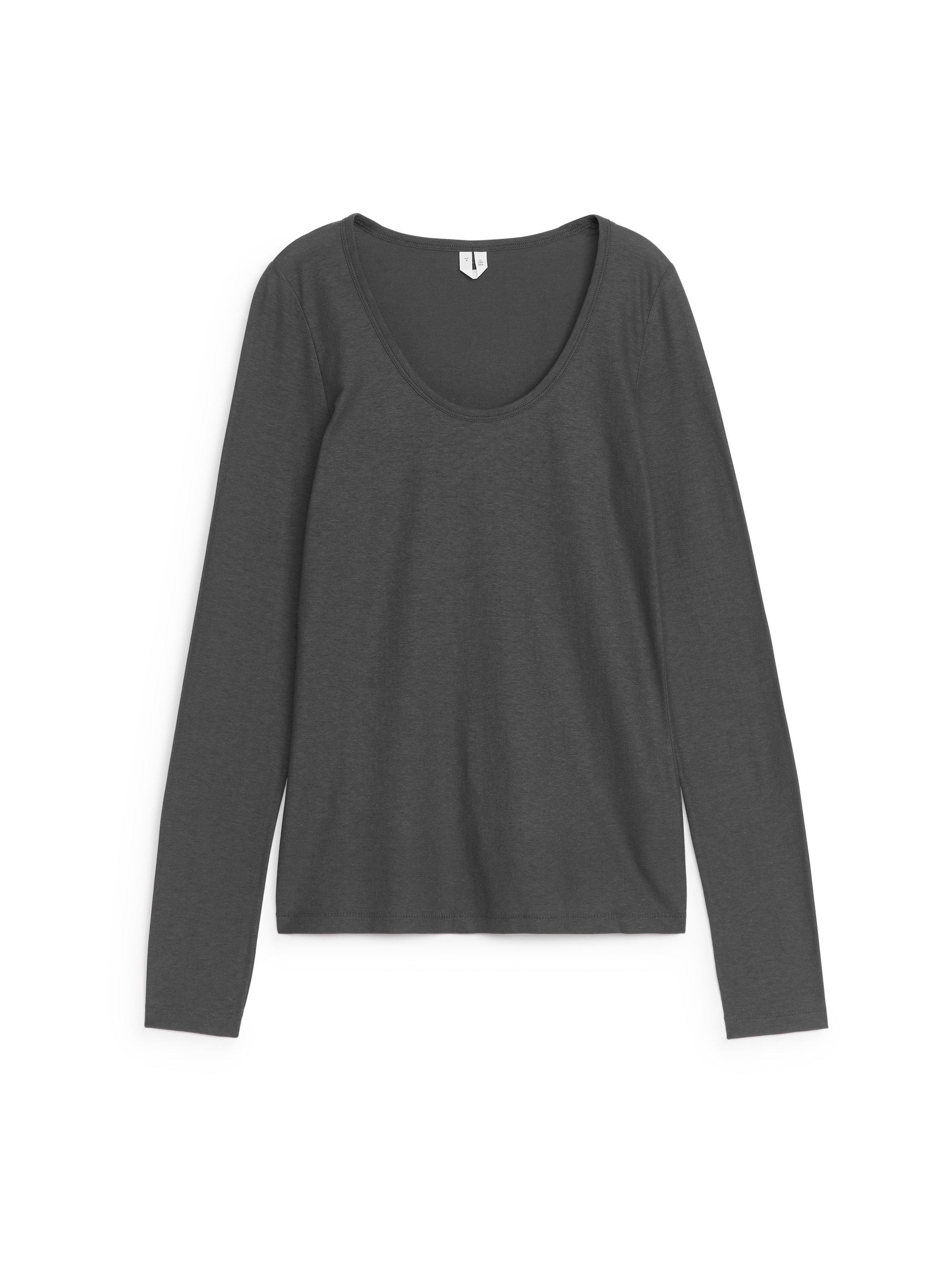 Oberteil mit U-Ausschnitt - Dunkelgrau - Slim Fit - Damen - StillMedia/DescriptiveStillLife - 1