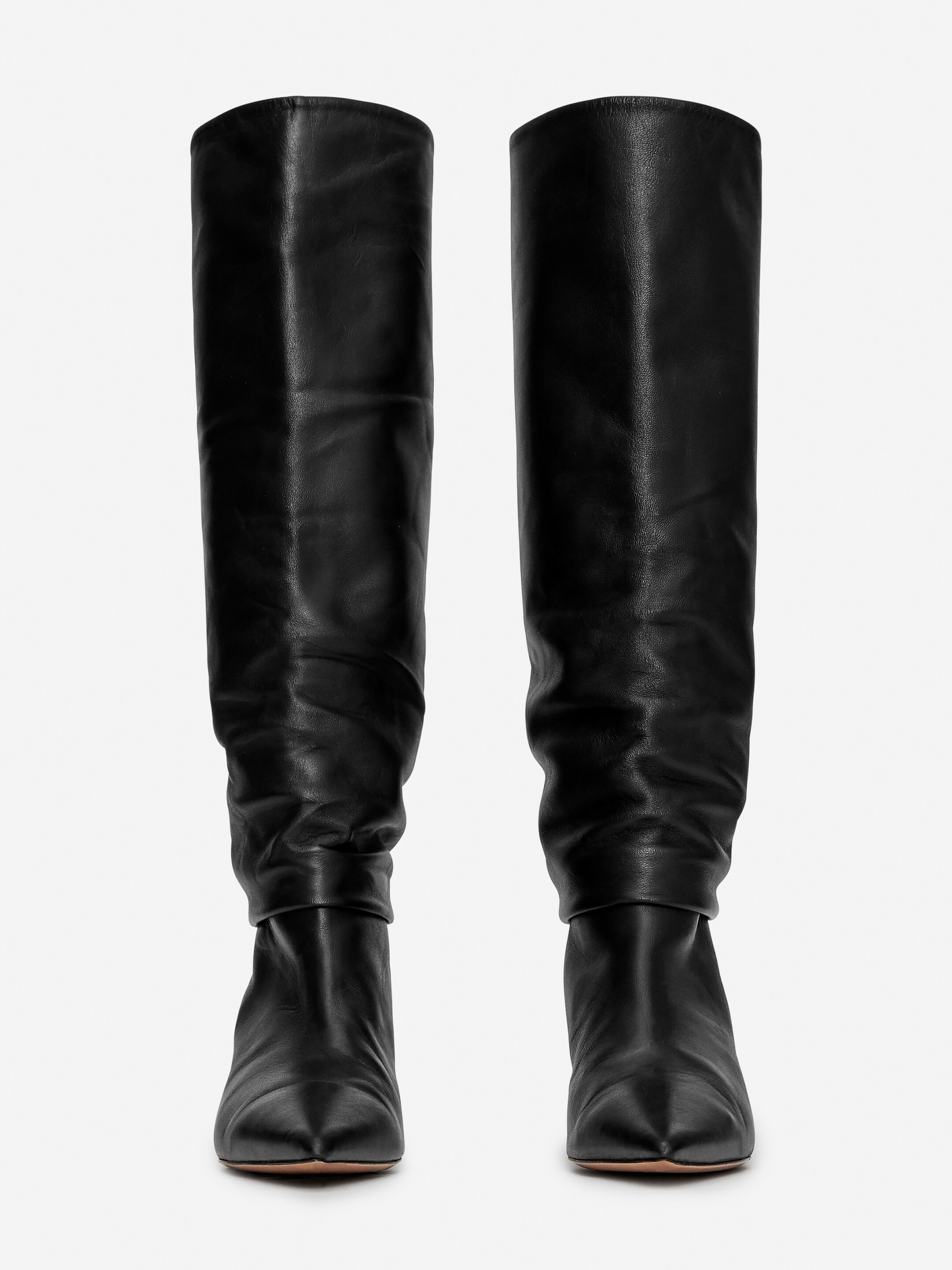 View larger image: Slouchy Leather Boots - Black - Ladies | H&M GB 2
