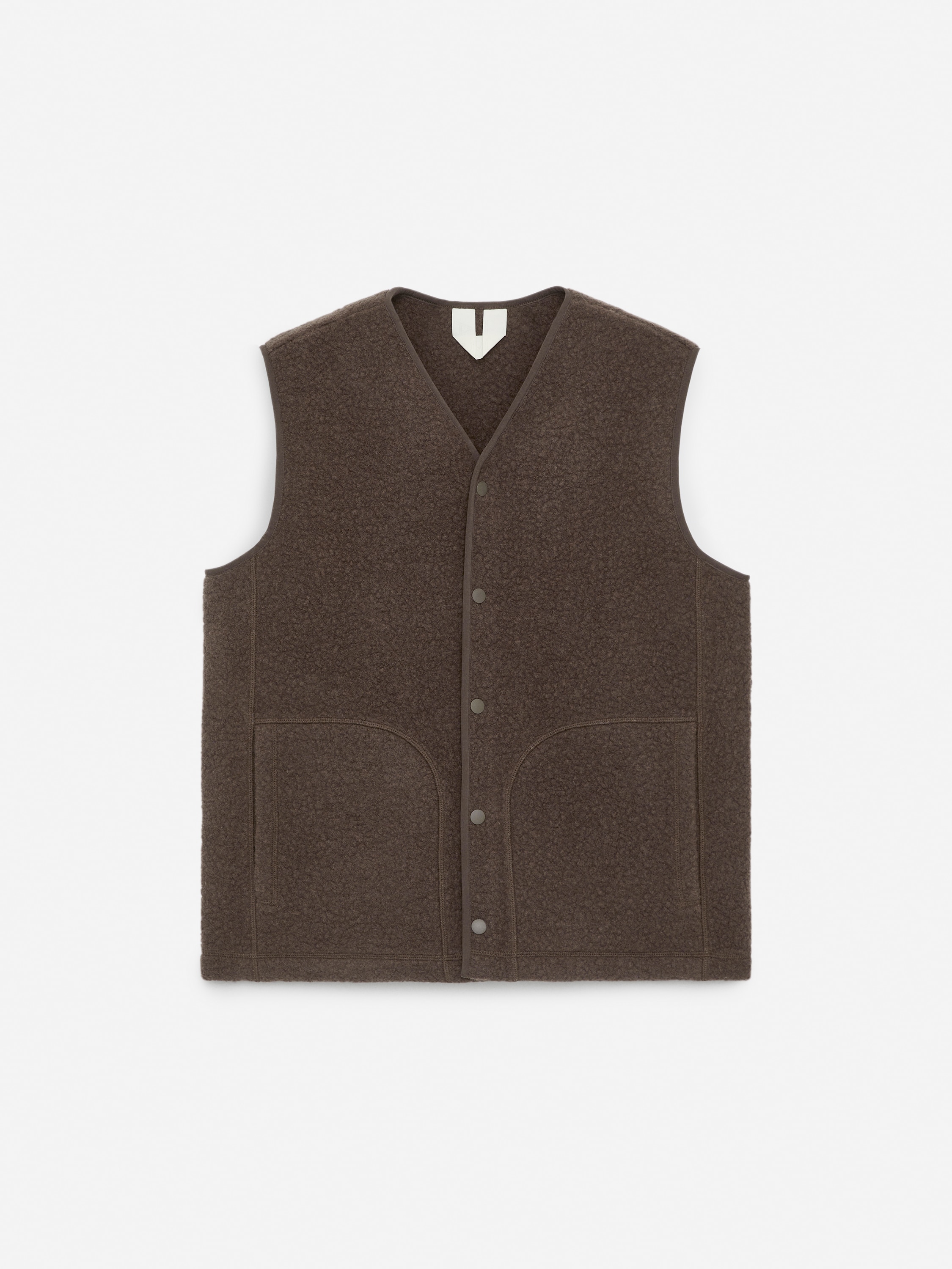 Wool-Blend Fleece Vest – Dark Mole – Men – ARKET EU