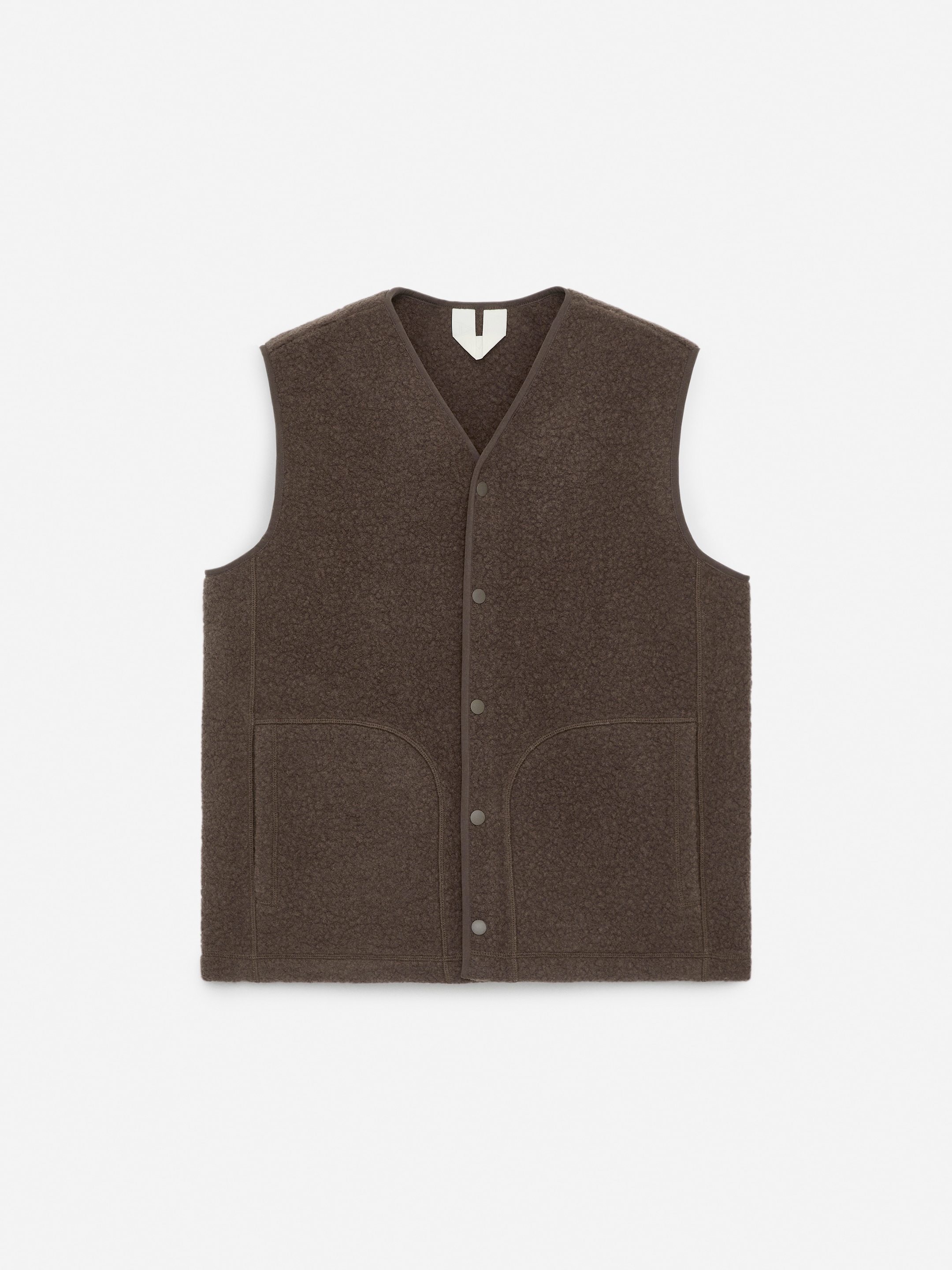Väst i ullfleece - Mörk mullvadsgrå - Regular fit - Men - StillMedia/DescriptiveStillLife - 1