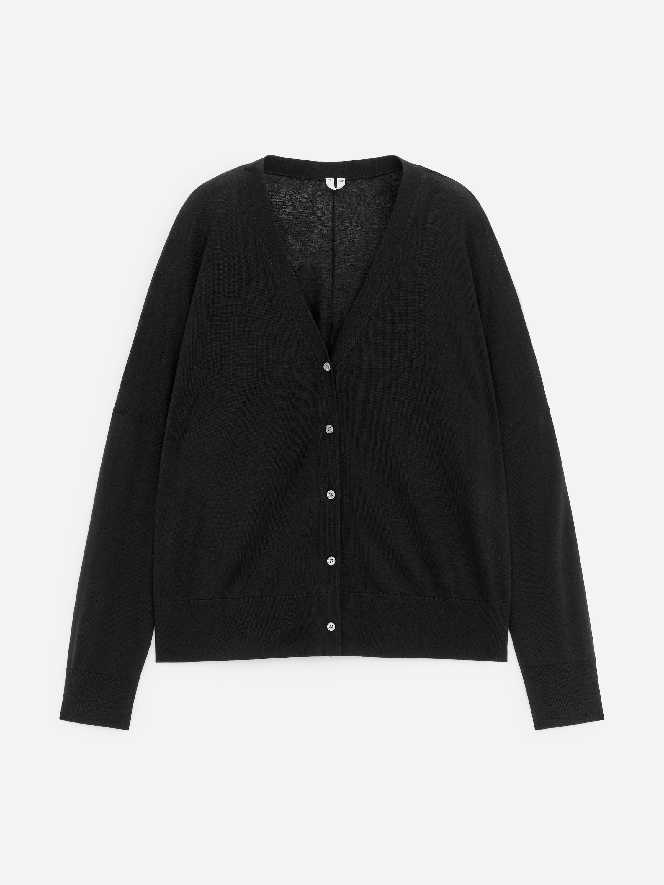 V-ringad kofta - Svart/Off-white