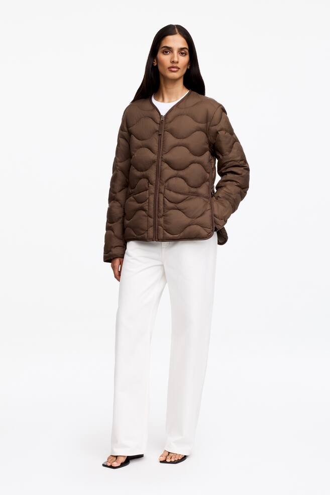 Re:Down Quilted Liner Jacket - Brown/Black/Dark Blue - 1