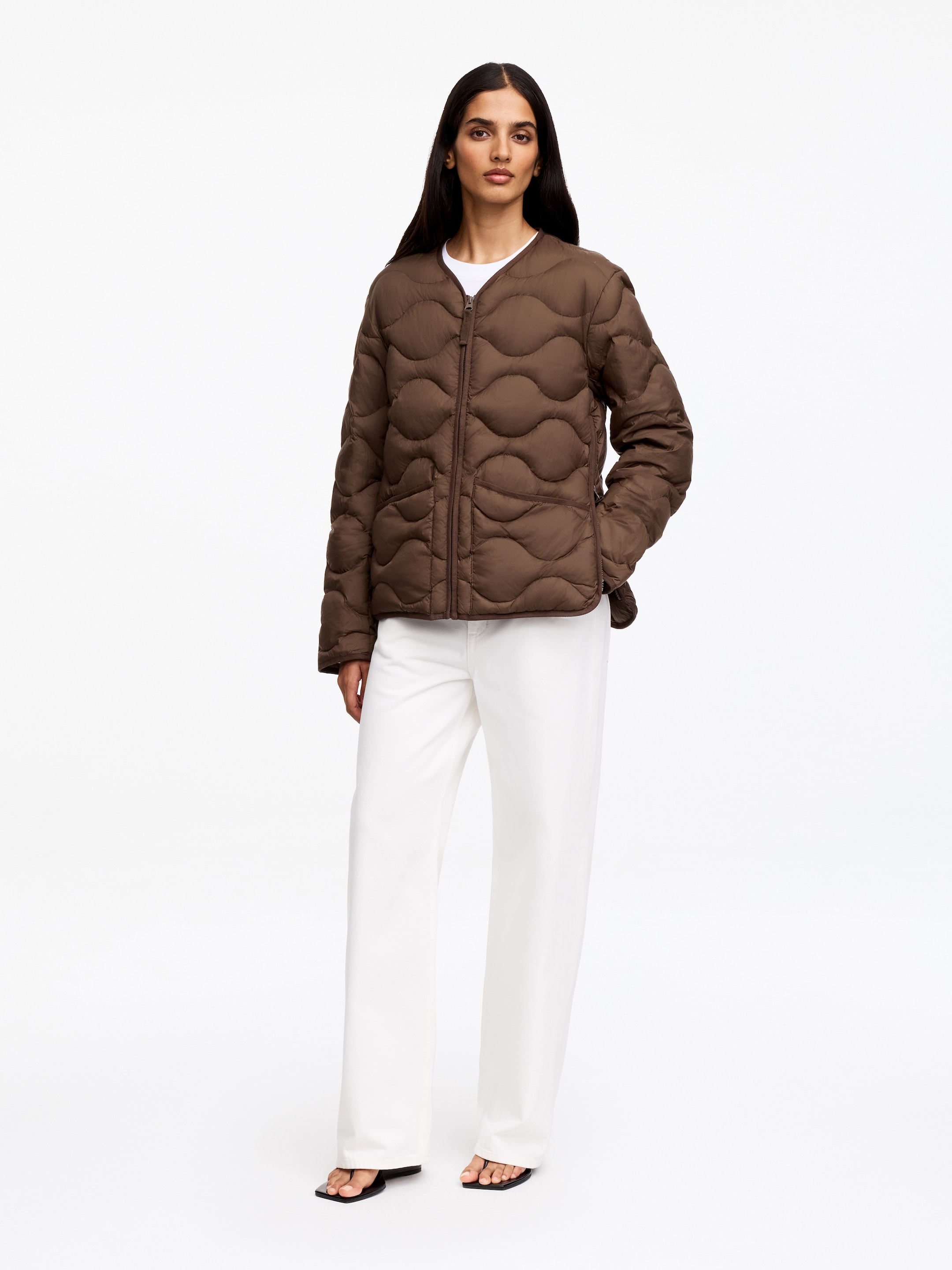 Re:Down Quilted Liner Jacket-Brown-19965