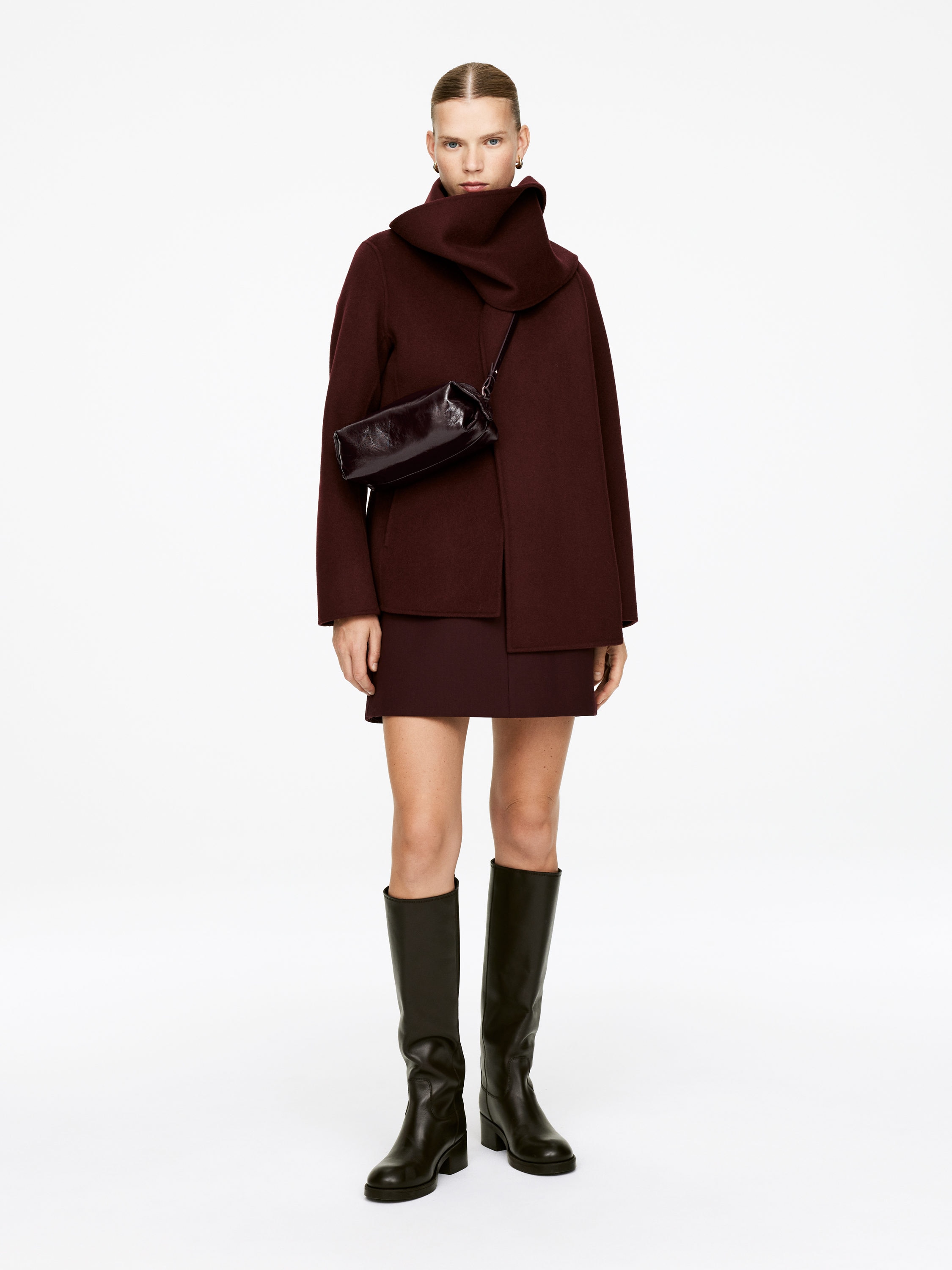 Lacquered Crossbody Bag - Burgundy - Women - StillMedia/Lookbook - 7