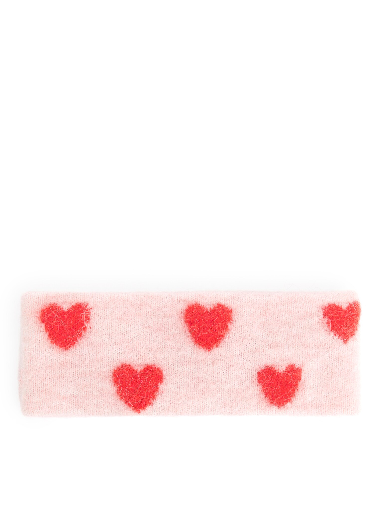 Wool-Alpaca Blend Headband - Pink/Red/Pink/Red